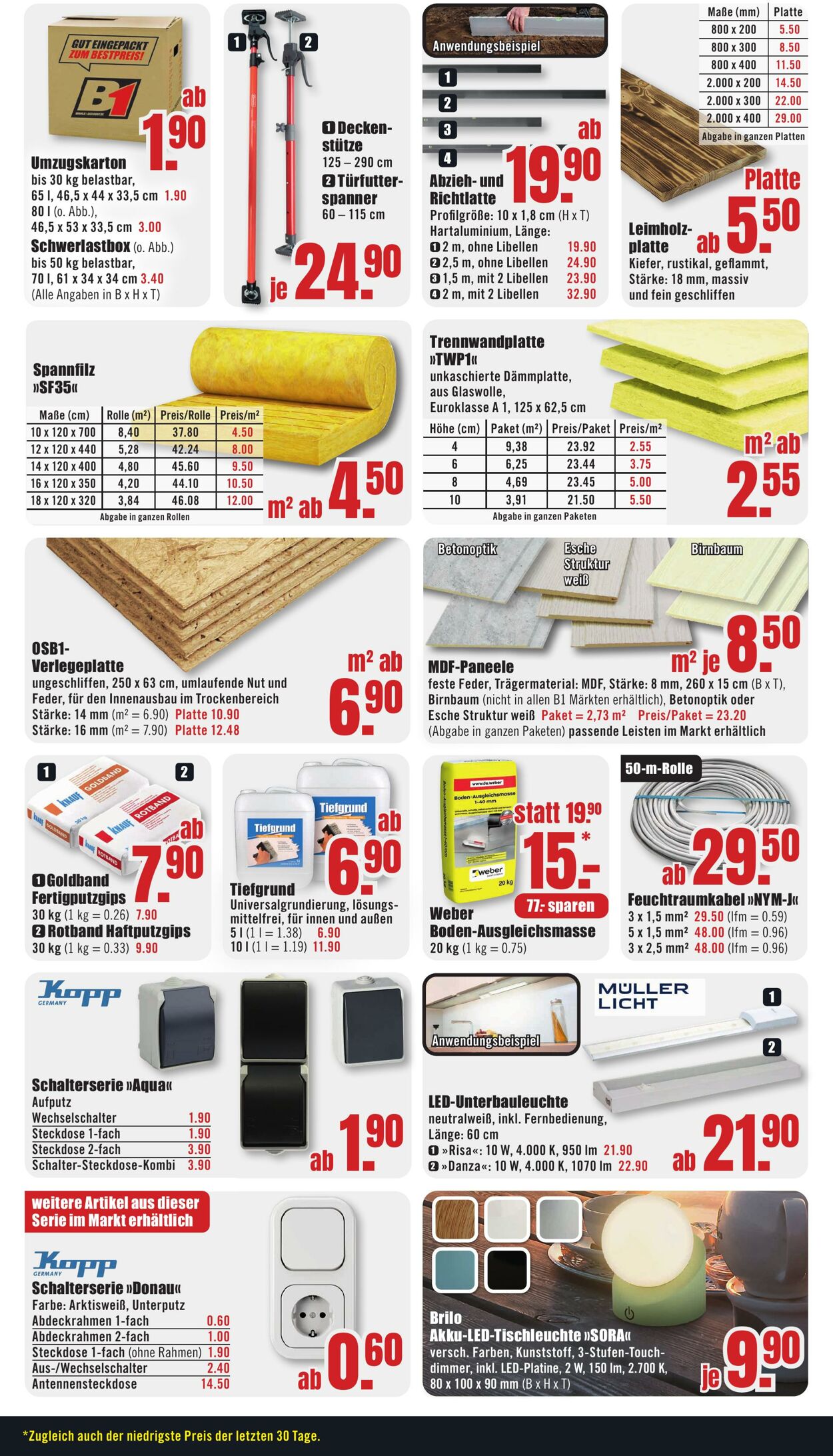 Prospekt B1 Discount Baumarkt 16.08.2025 - 22.08.2025