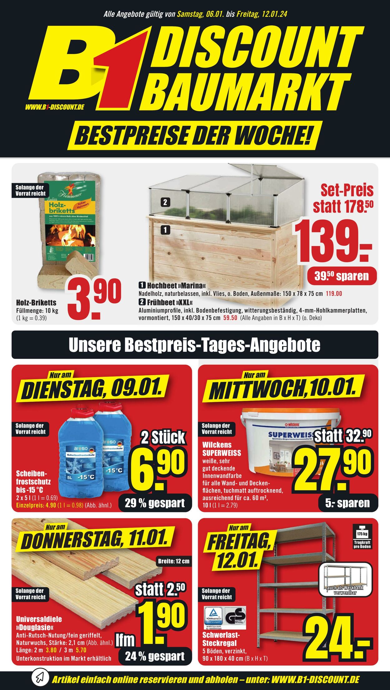 Prospekt B1 Discount Baumarkt 30.12.2023 - 05.01.2024