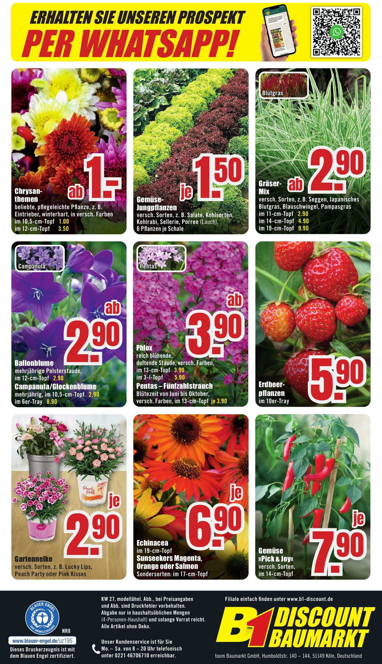 Prospekt B1 Discount Baumarkt 21.06.2025 - 27.06.2025