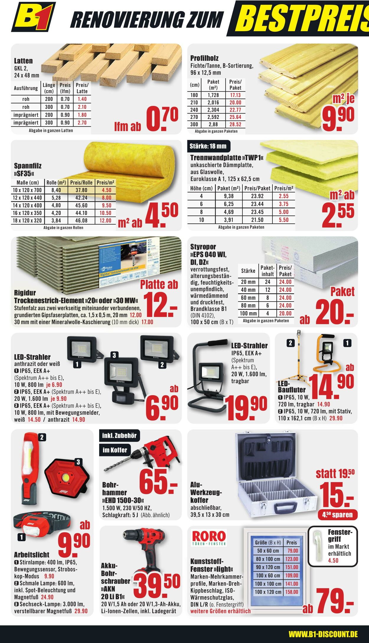 Prospekt B1 Discount Baumarkt 18.01.2025 - 24.01.2025