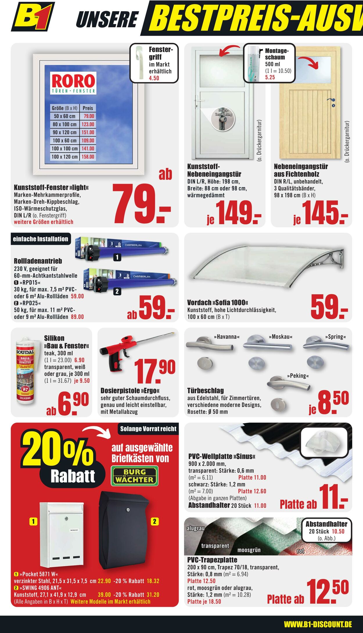 Prospekt B1 Discount Baumarkt 07.09.2024 - 13.09.2024