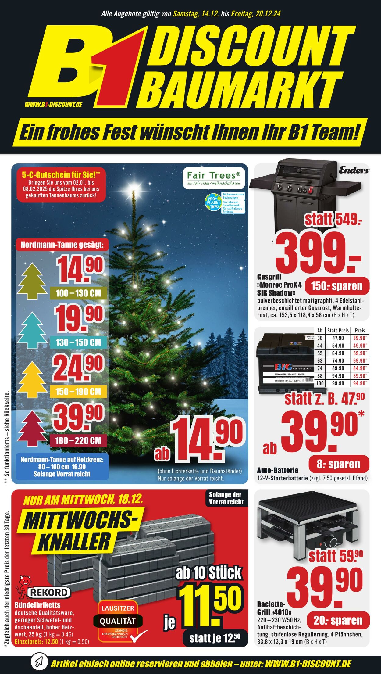 Prospekt B1 Discount Baumarkt 07.12.2024 - 13.12.2024