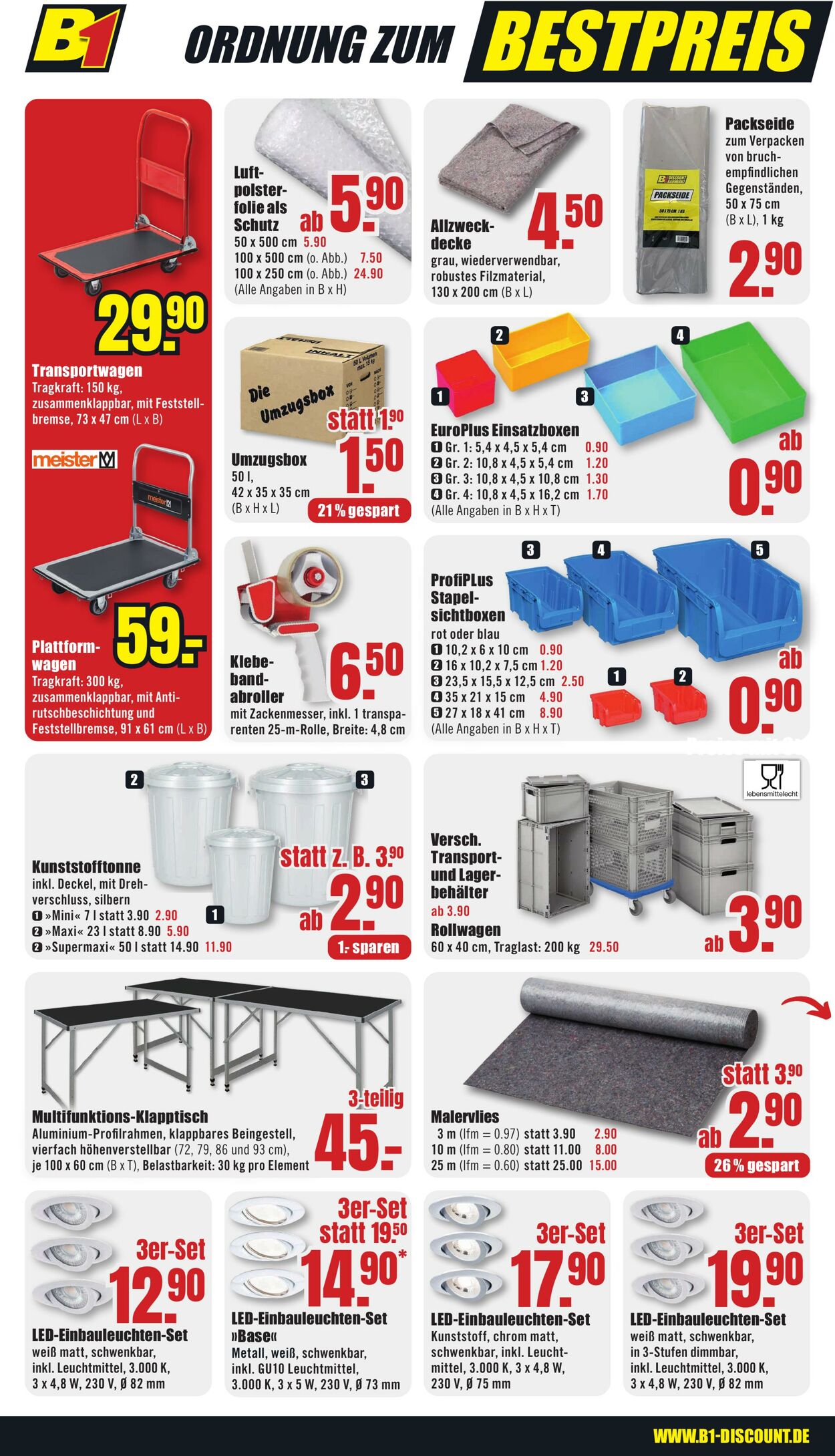 Prospekt B1 Discount Baumarkt 07.12.2024 - 13.12.2024