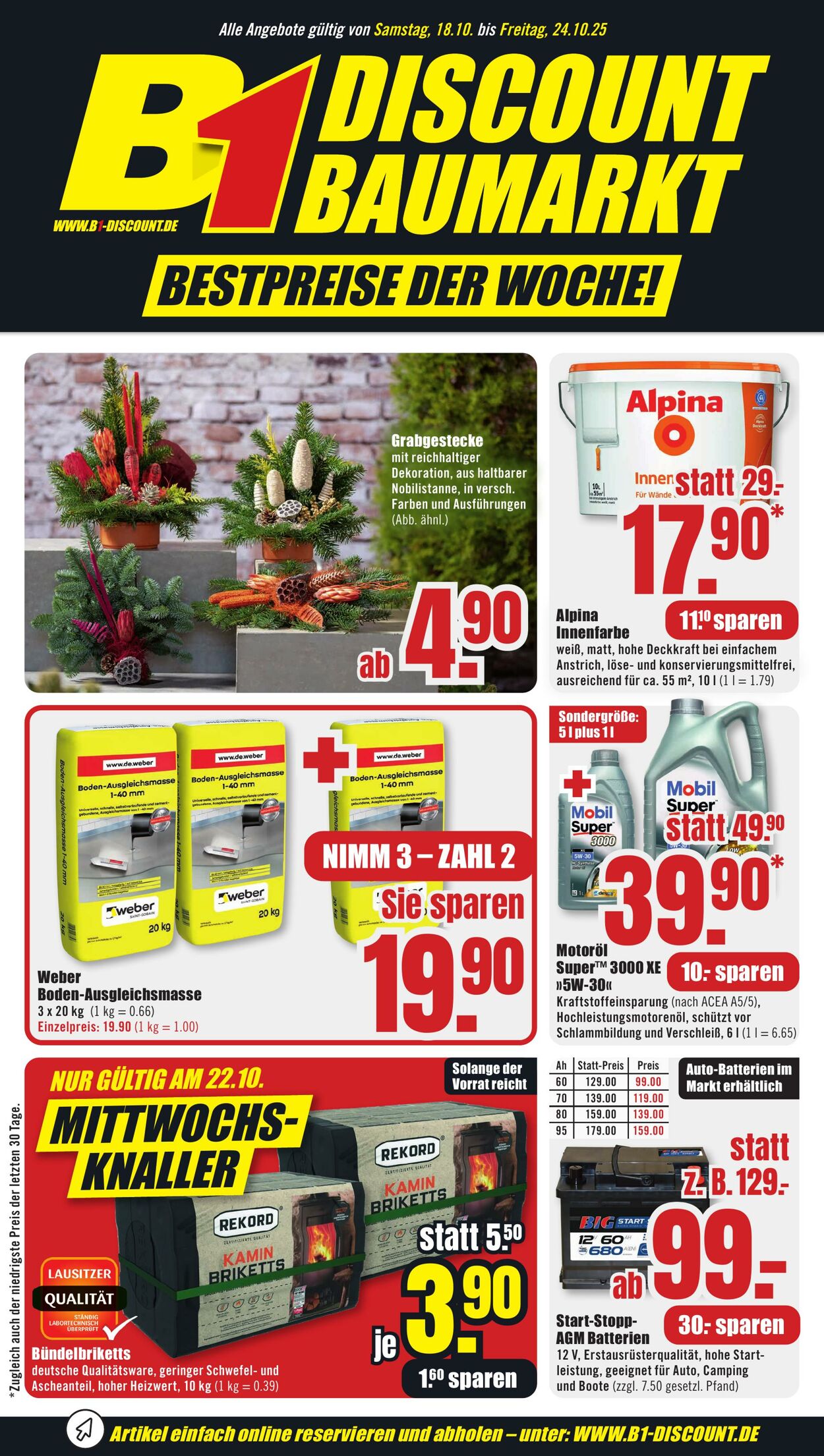 Prospekt B1 Discount Baumarkt 11.10.2025 - 17.10.2025