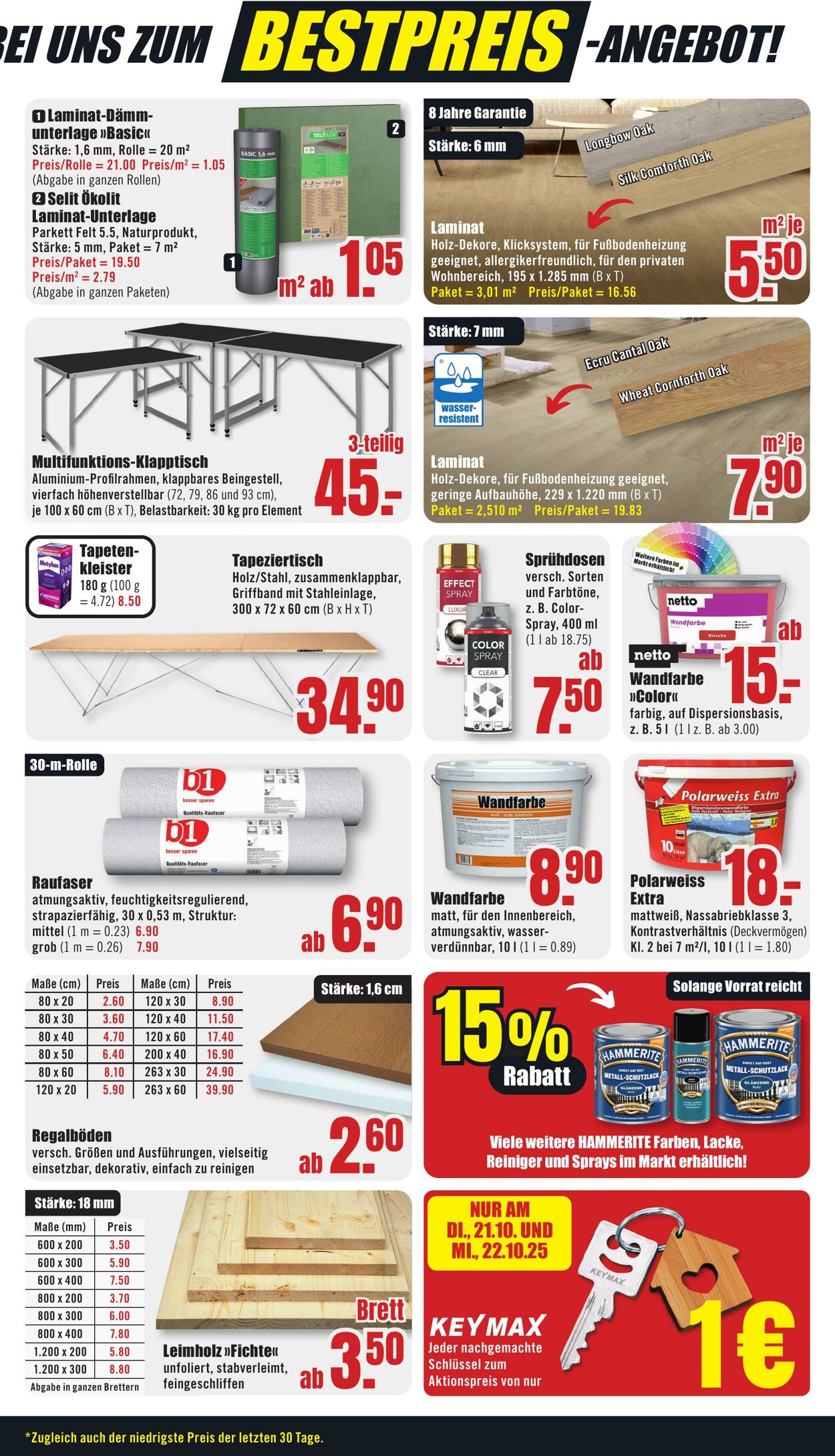 Prospekt B1 Discount Baumarkt 11.10.2025 - 17.10.2025