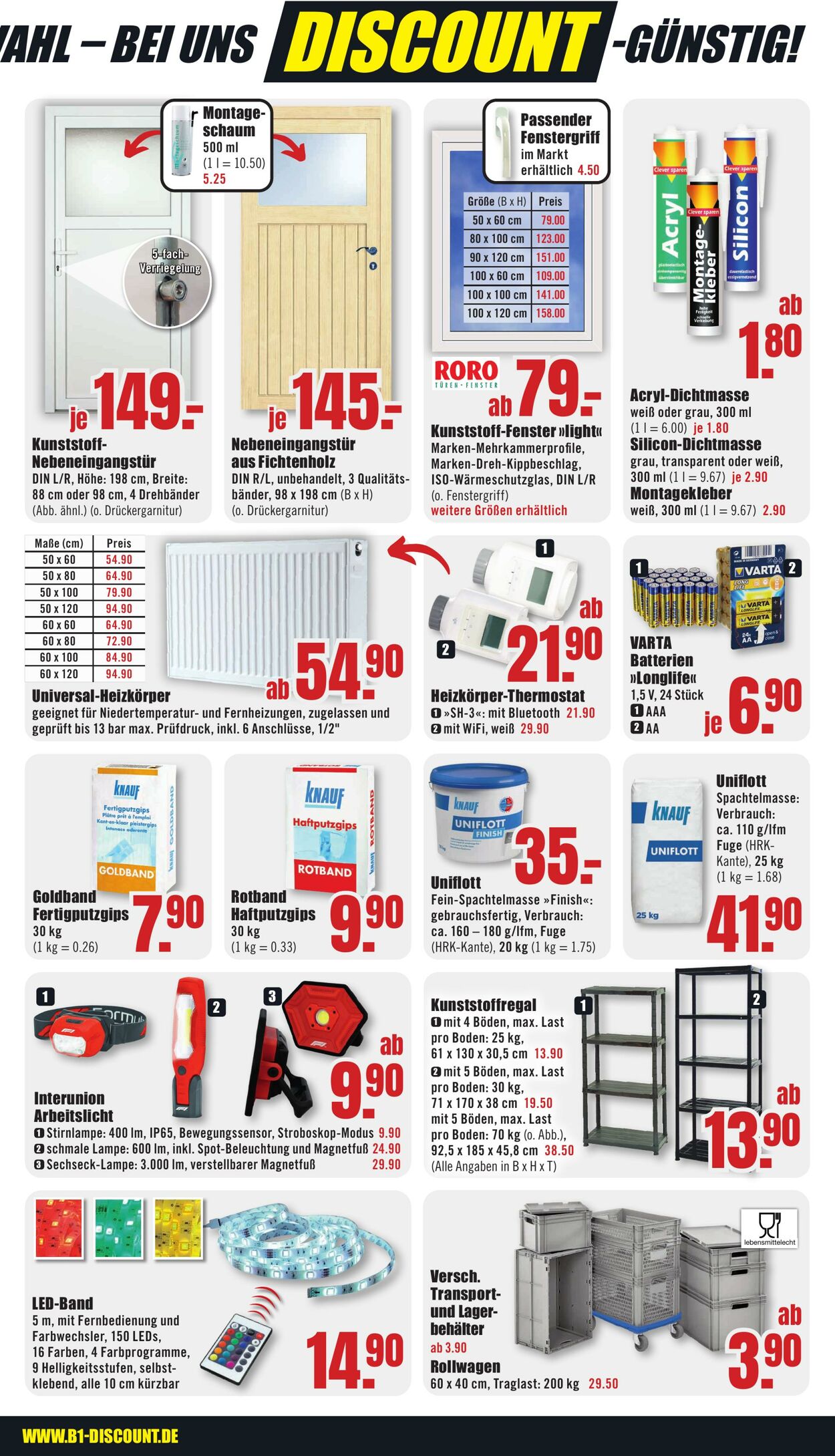 Prospekt B1 Discount Baumarkt 28.09.2024 - 04.10.2024