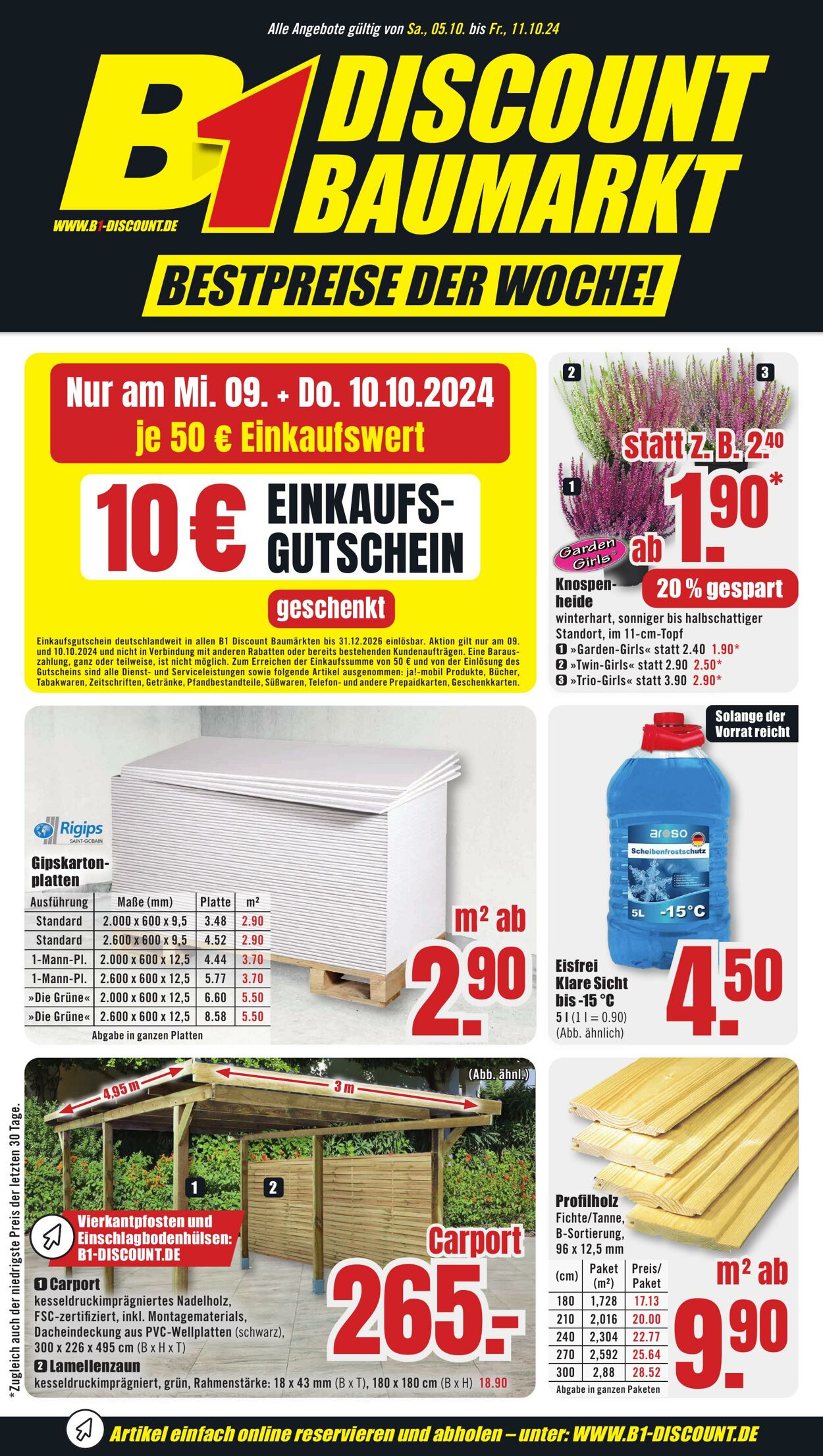 Prospekt B1 Discount Baumarkt 28.09.2024 - 04.10.2024