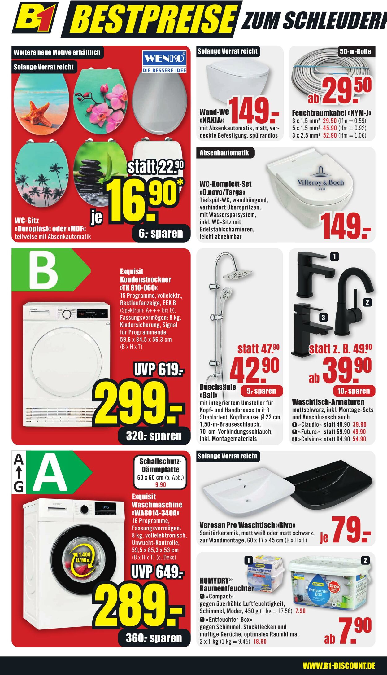 Prospekt B1 Discount Baumarkt 28.09.2024 - 04.10.2024