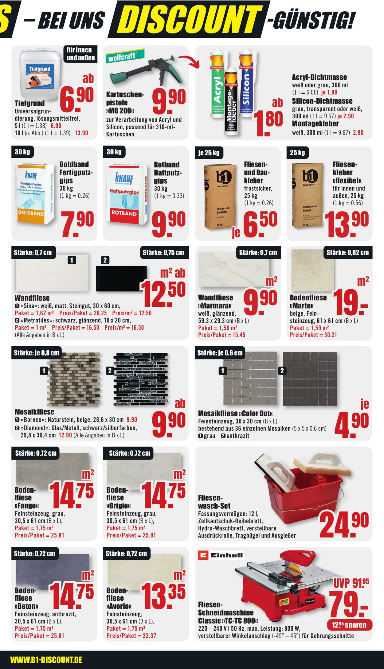 Prospekt B1 Discount Baumarkt 16.11.2024 - 22.11.2024