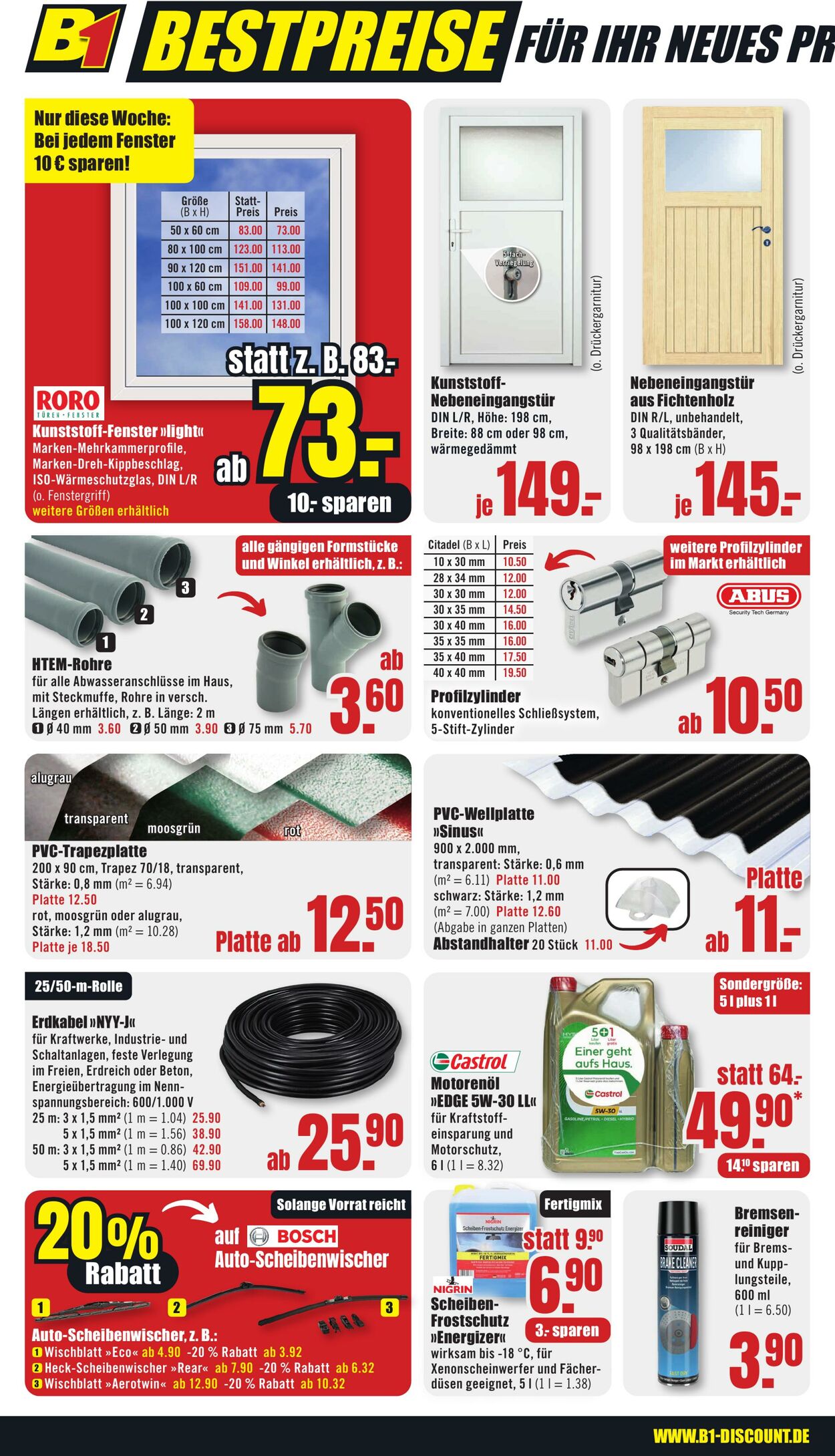 Prospekt B1 Discount Baumarkt 13.09.2025 - 19.09.2025