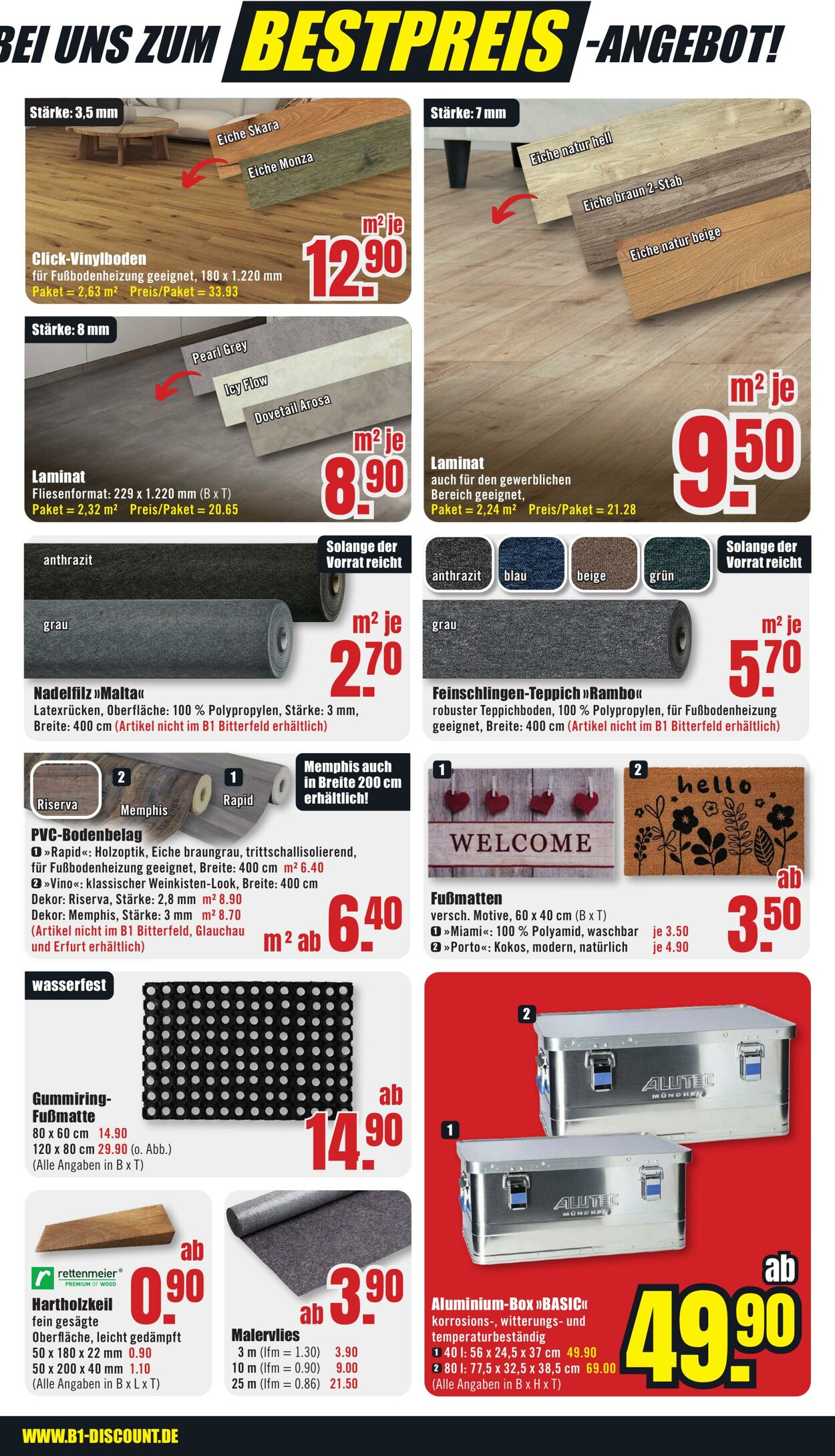 Prospekt B1 Discount Baumarkt 13.09.2025 - 19.09.2025