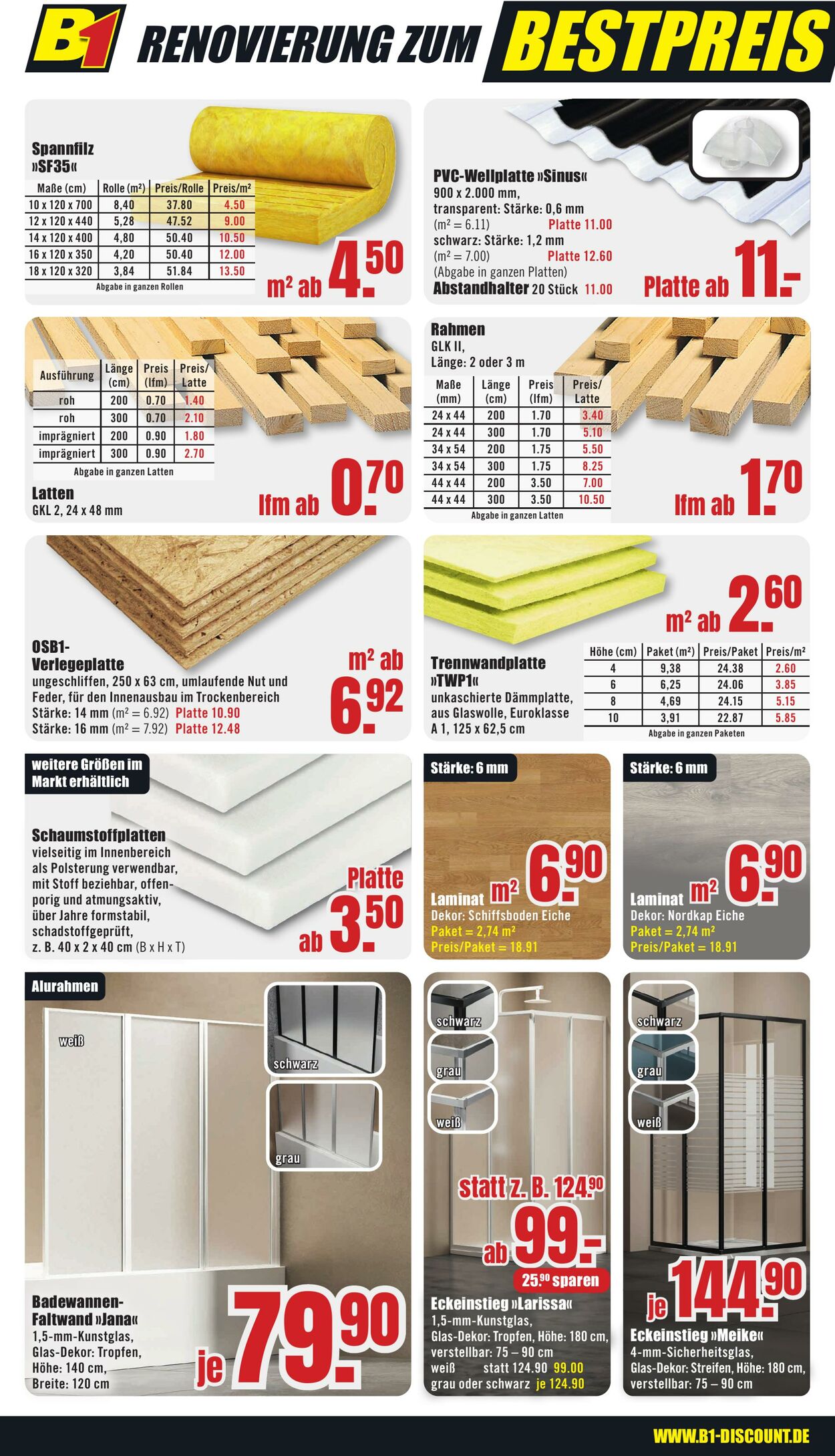 Prospekt B1 Discount Baumarkt 27.07.2024 - 02.08.2024