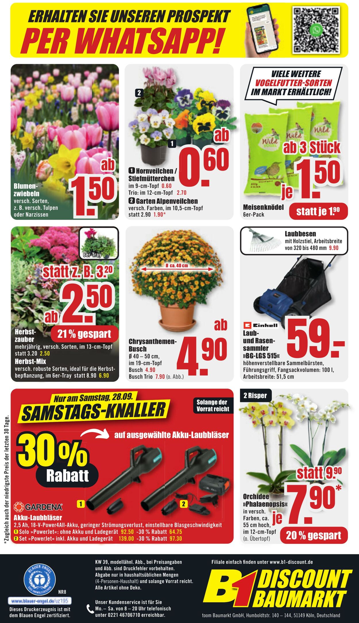 Prospekt B1 Discount Baumarkt 14.09.2024 - 20.09.2024