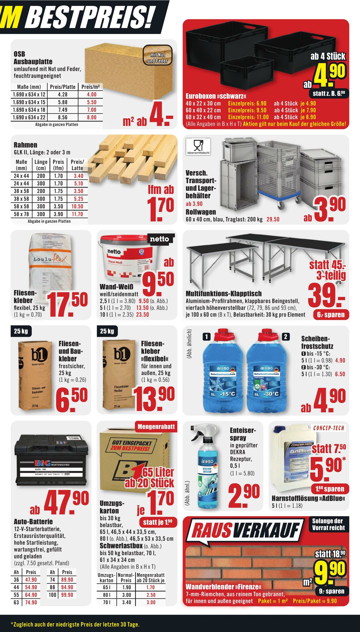 Prospekt B1 Discount Baumarkt 04.01.2025 - 10.01.2025