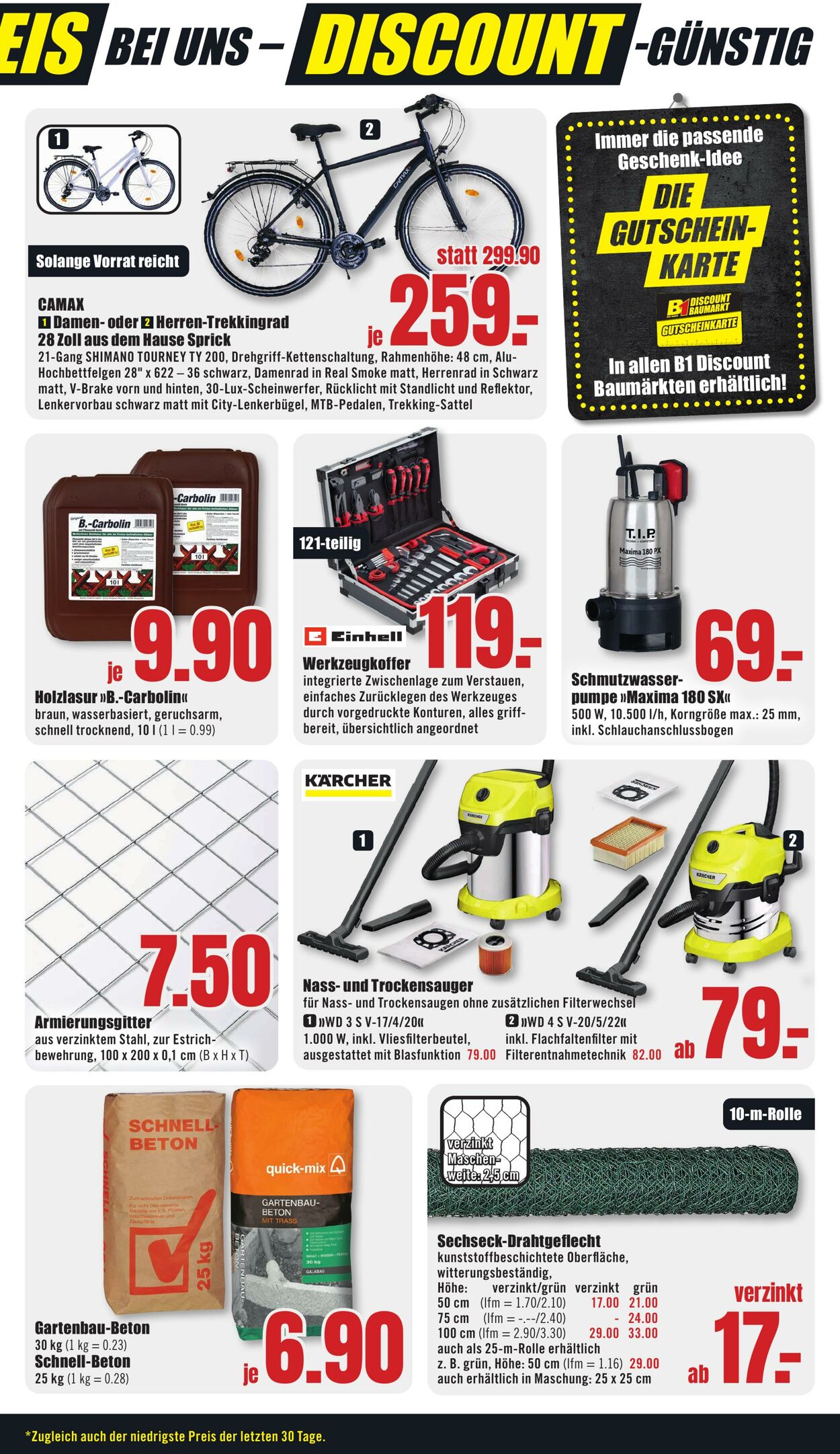 Prospekt B1 Discount Baumarkt 02.09.2023 - 08.09.2023