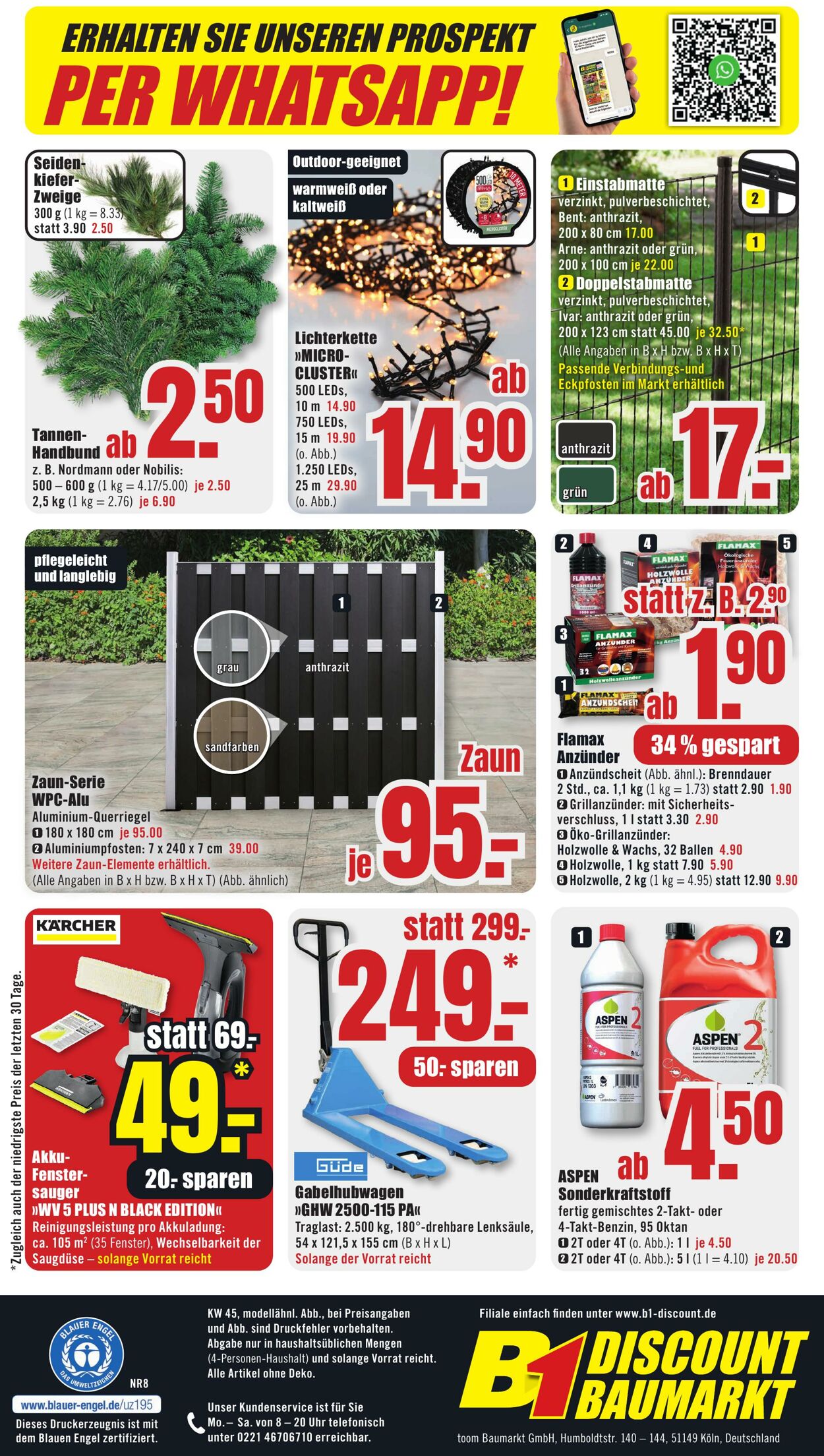 Prospekt B1 Discount Baumarkt 01.11.2025 - 07.11.2025