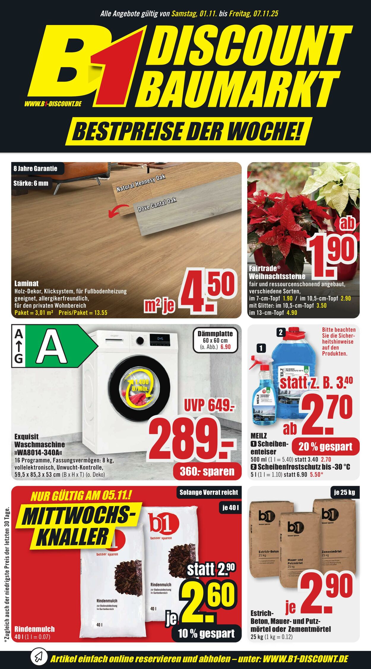 Prospekt B1 Discount Baumarkt 01.11.2025 - 07.11.2025