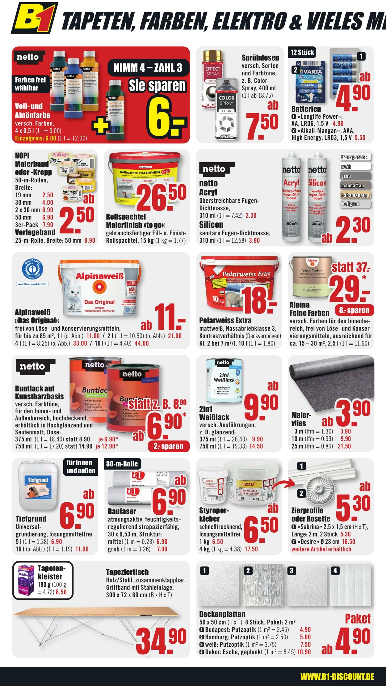 Prospekt B1 Discount Baumarkt 01.11.2025 - 07.11.2025