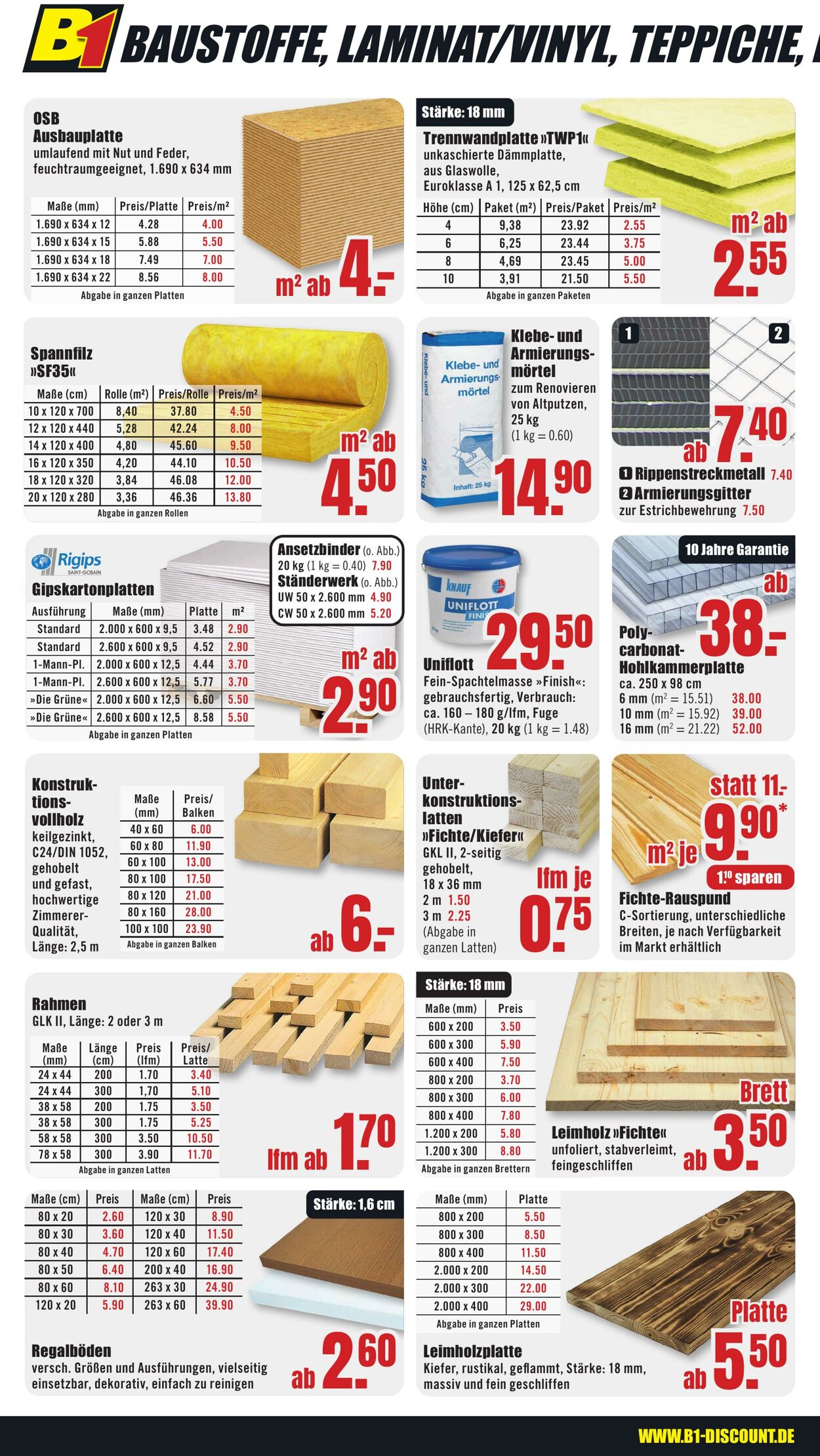 Prospekt B1 Discount Baumarkt 01.11.2025 - 07.11.2025