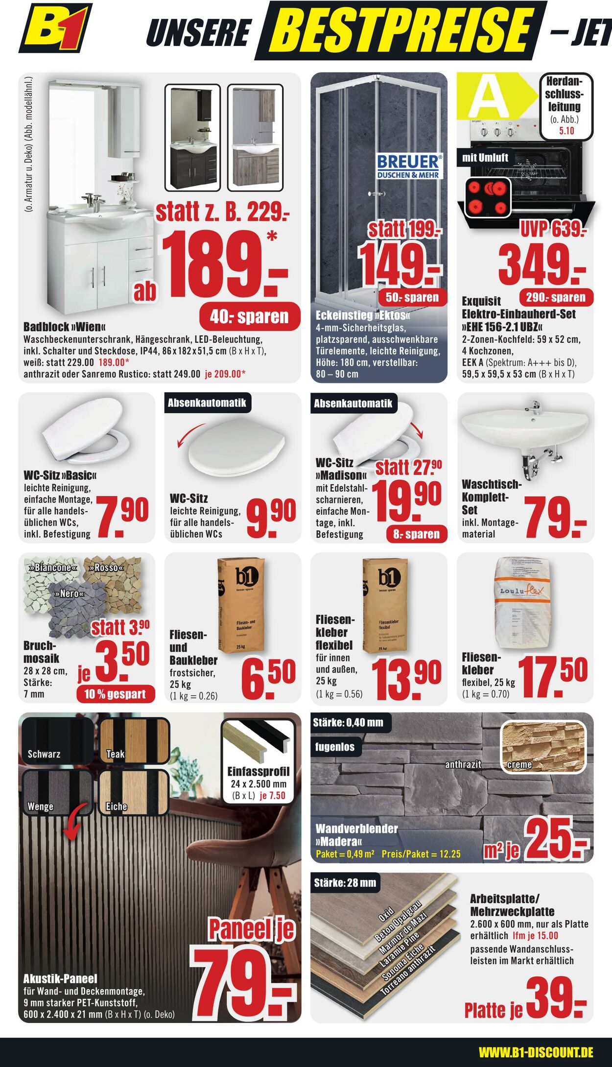 Prospekt B1 Discount Baumarkt 24.08.2024 - 30.08.2024