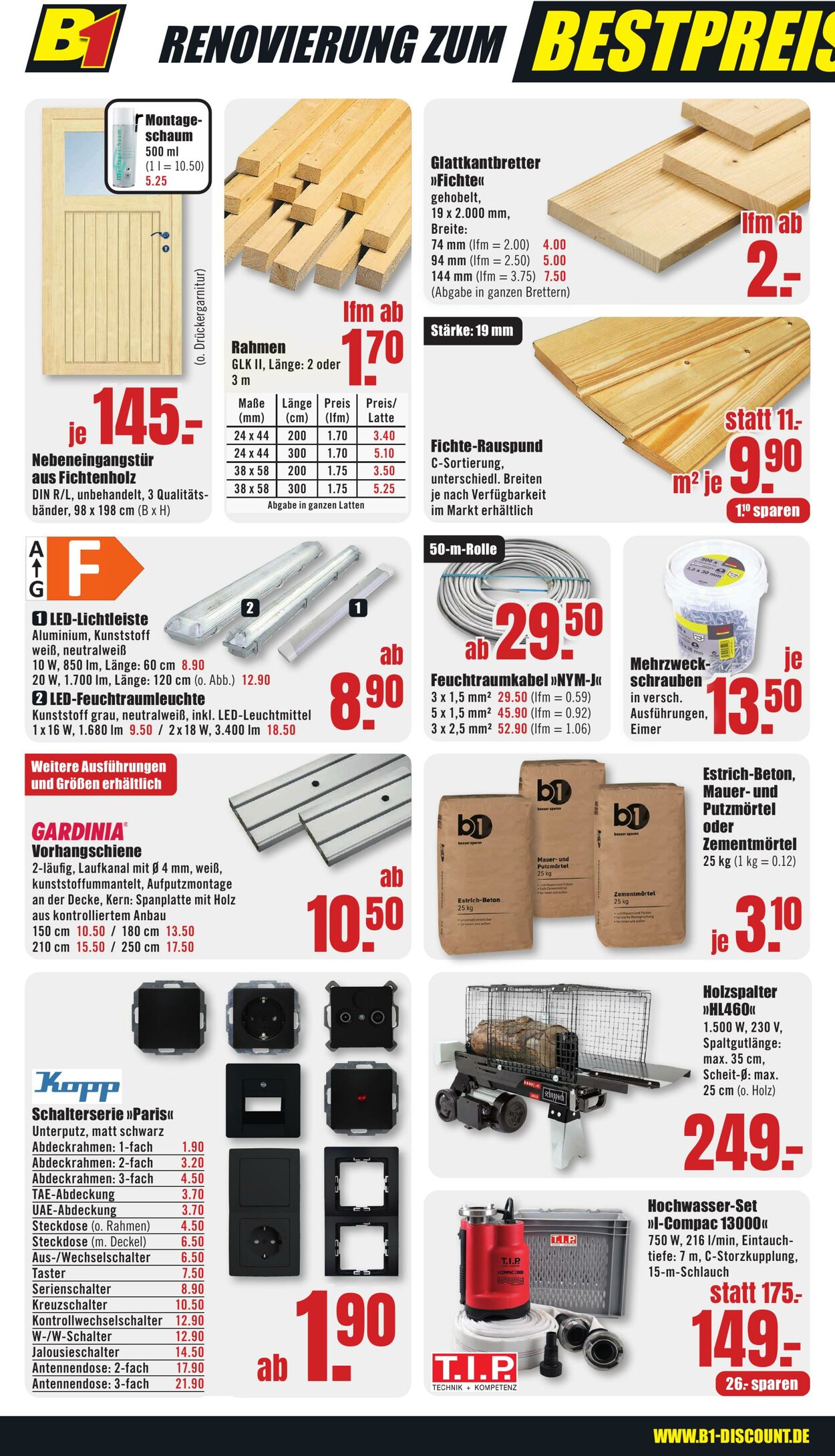 Prospekt B1 Discount Baumarkt 24.08.2024 - 30.08.2024