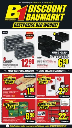 Prospekt B1 Discount Baumarkt 06.07.2024 - 12.07.2024