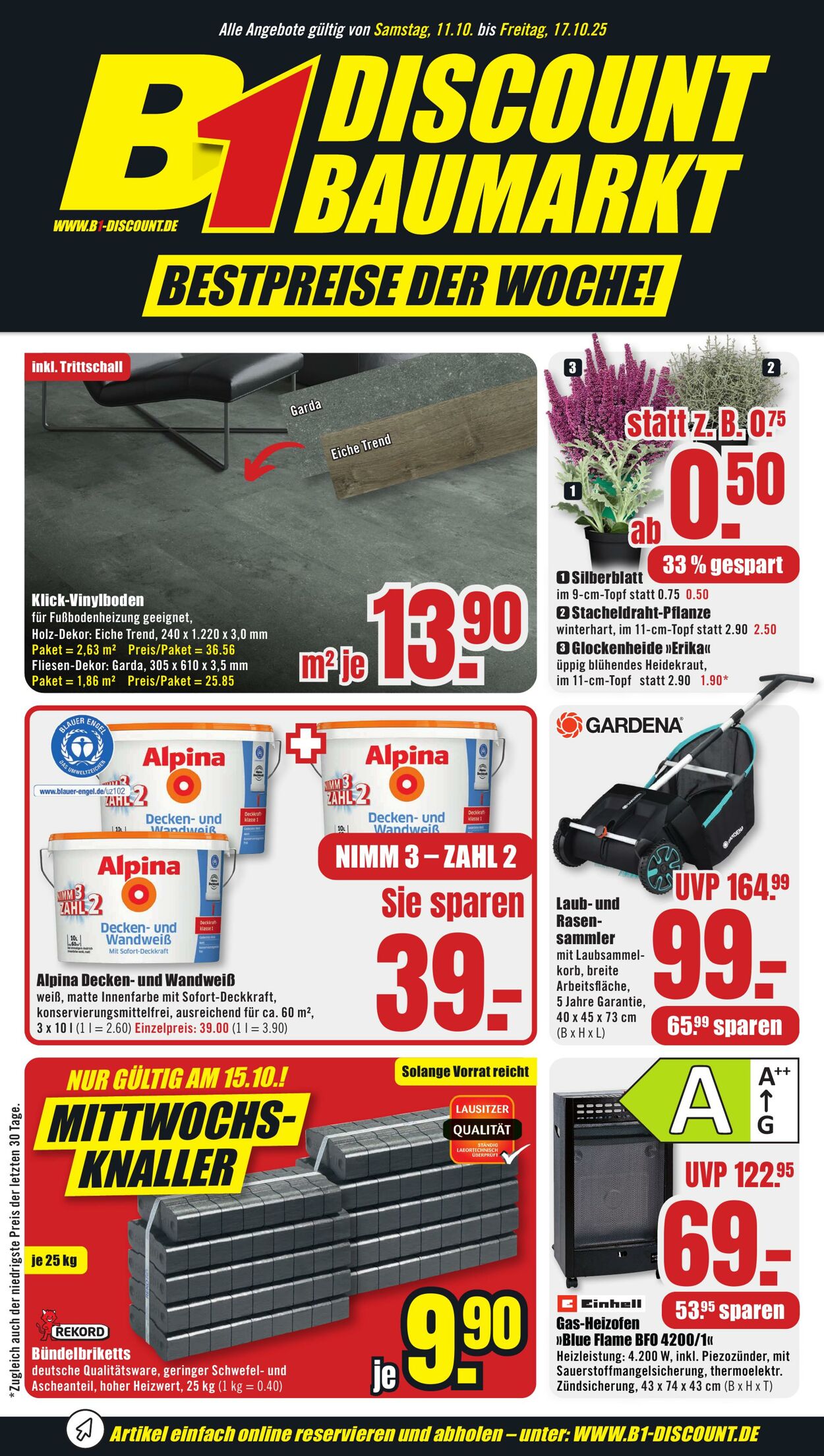 Prospekt B1 Discount Baumarkt 04.10.2025 - 10.10.2025