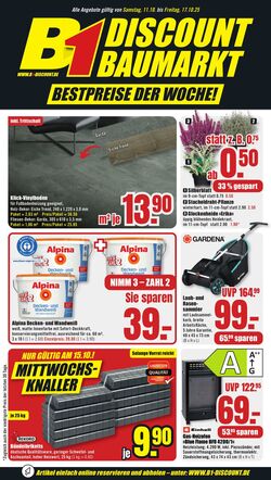 Prospekt B1 Discount Baumarkt 04.10.2025 - 10.10.2025