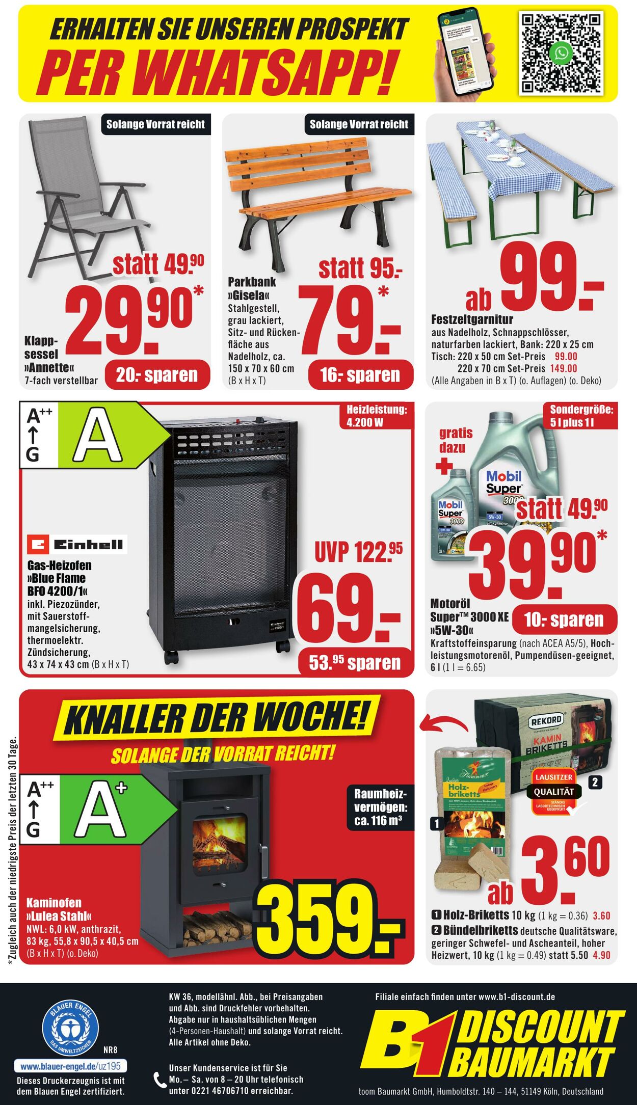 Prospekt B1 Discount Baumarkt 23.08.2025 - 29.08.2025