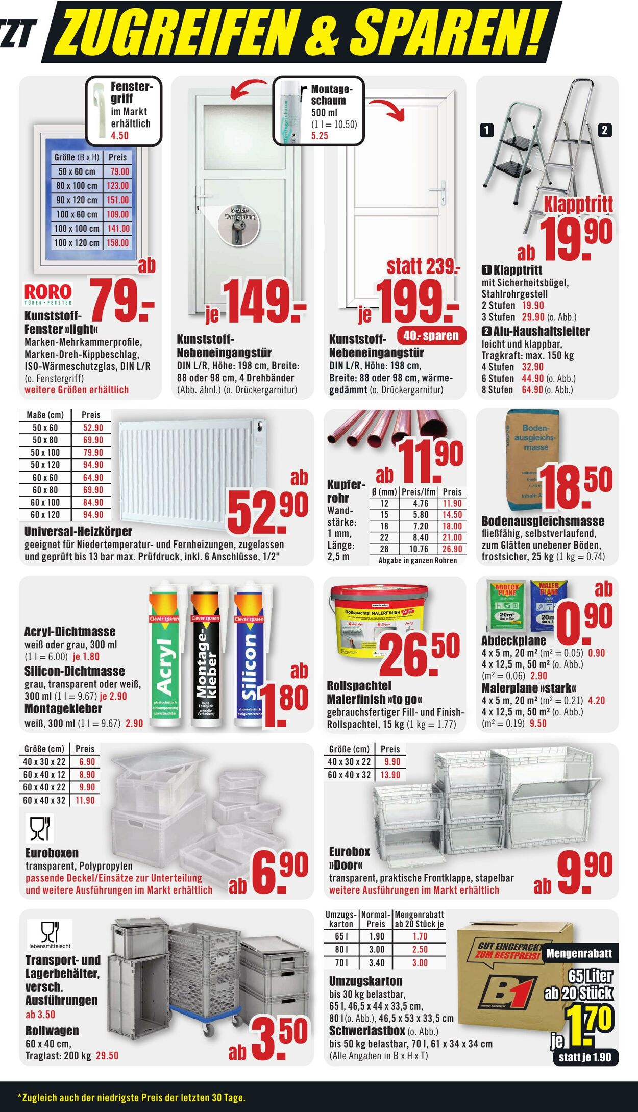 Prospekt B1 Discount Baumarkt 23.08.2025 - 29.08.2025