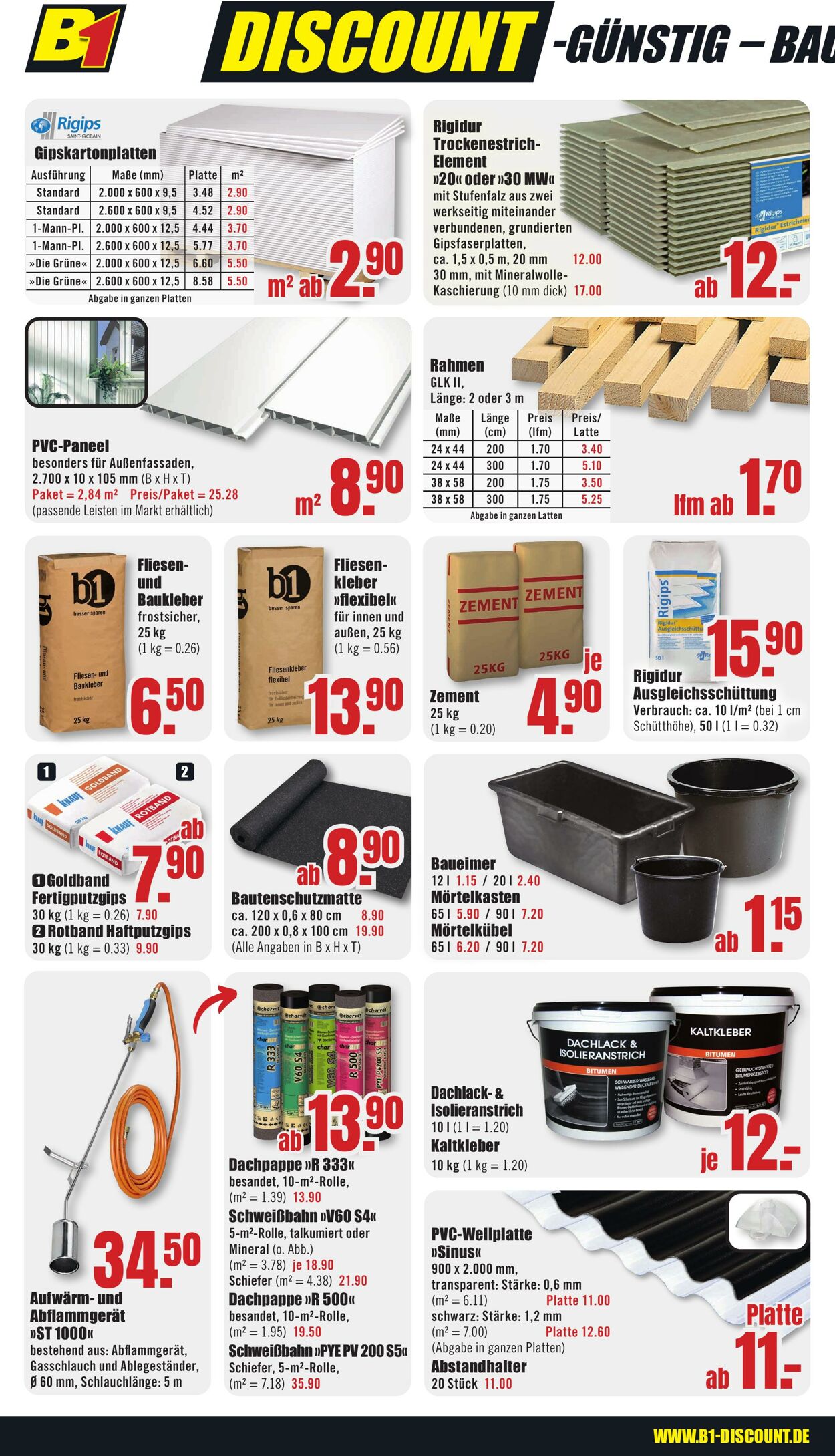 Prospekt B1 Discount Baumarkt 23.08.2025 - 29.08.2025