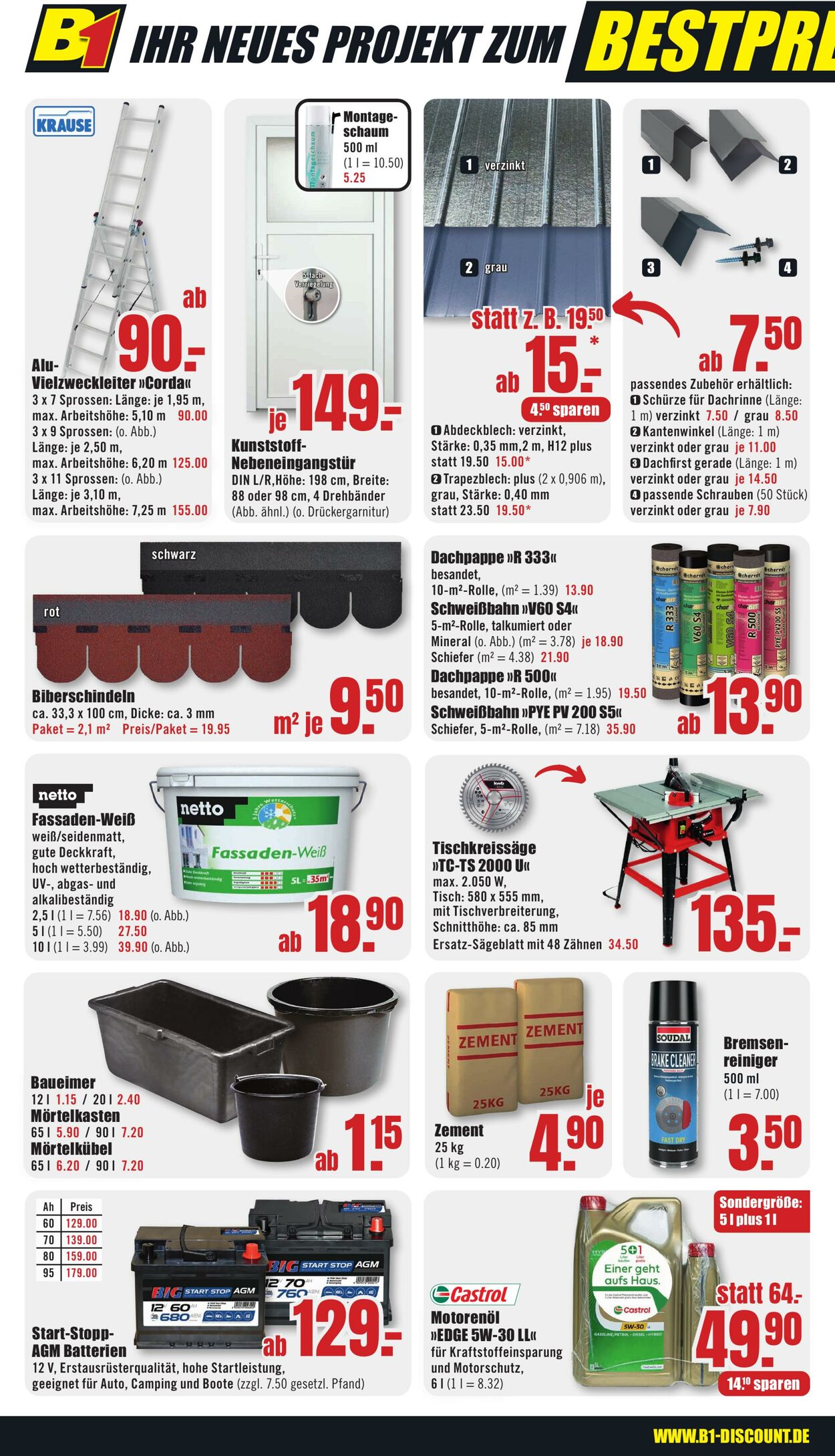 Prospekt B1 Discount Baumarkt 02.08.2025 - 08.08.2025