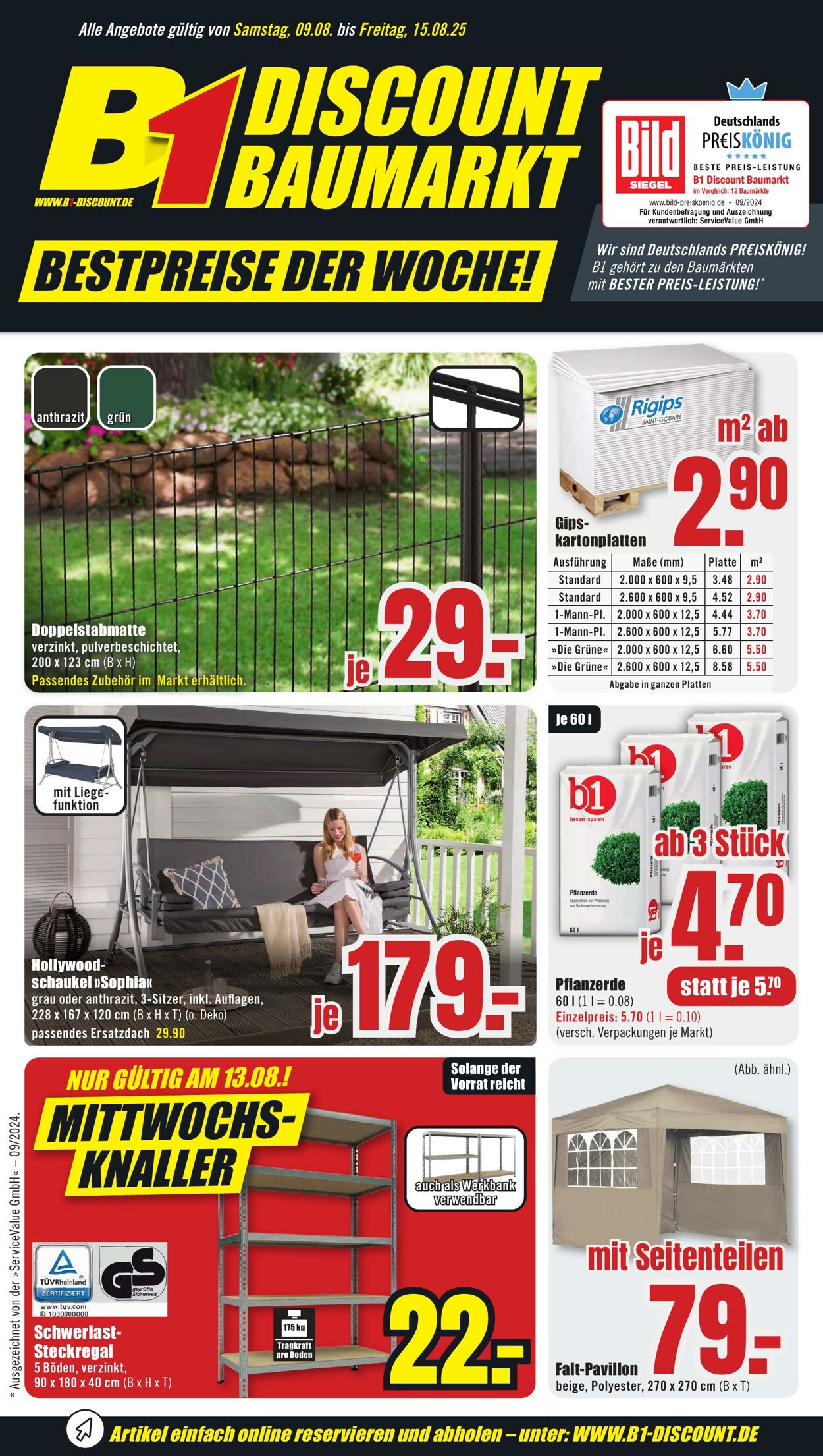 Prospekt B1 Discount Baumarkt 02.08.2025 - 08.08.2025