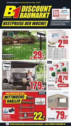 Prospekt B1 Discount Baumarkt 02.08.2025 - 08.08.2025