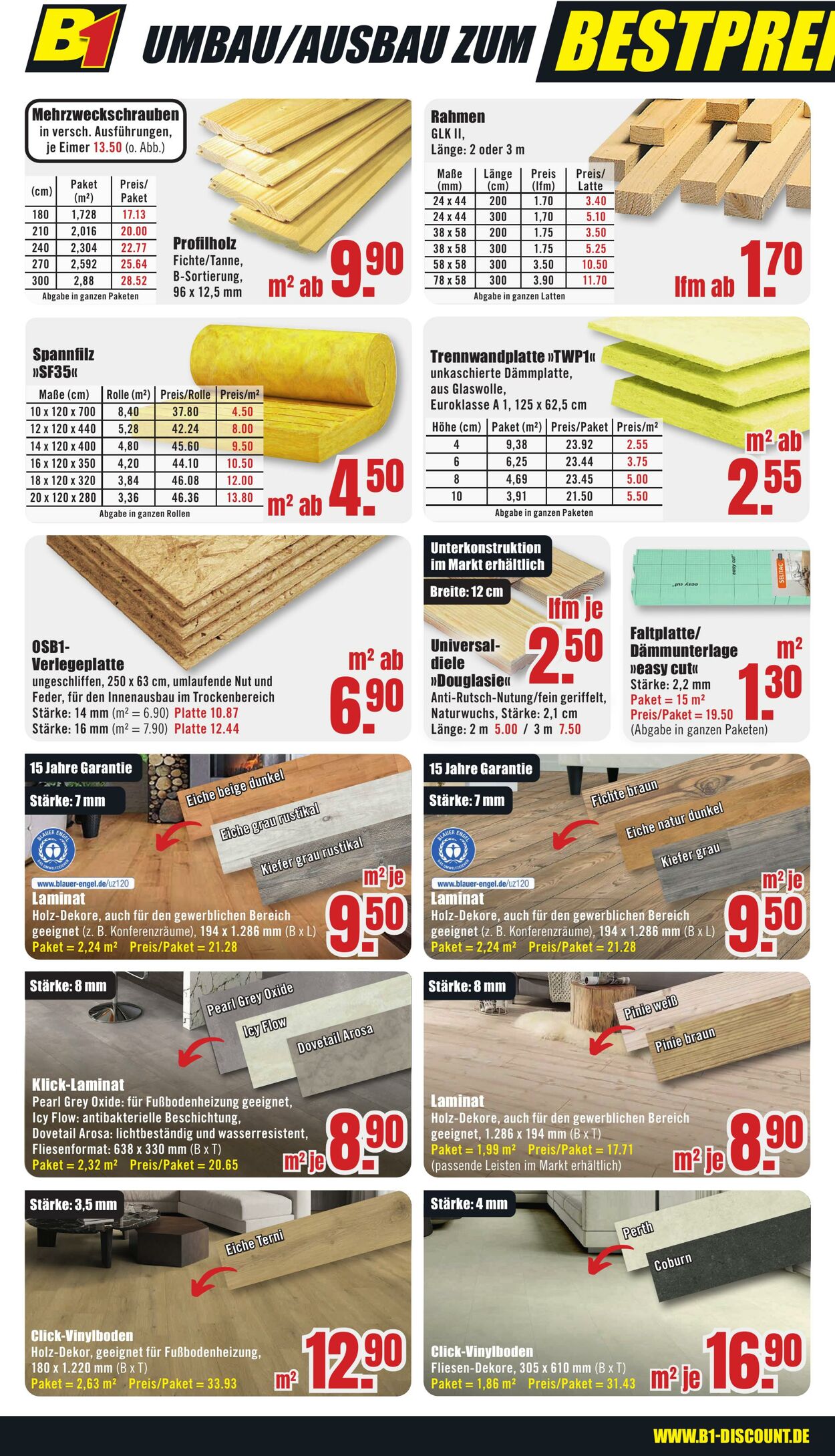 Prospekt B1 Discount Baumarkt 27.09.2025 - 03.10.2025