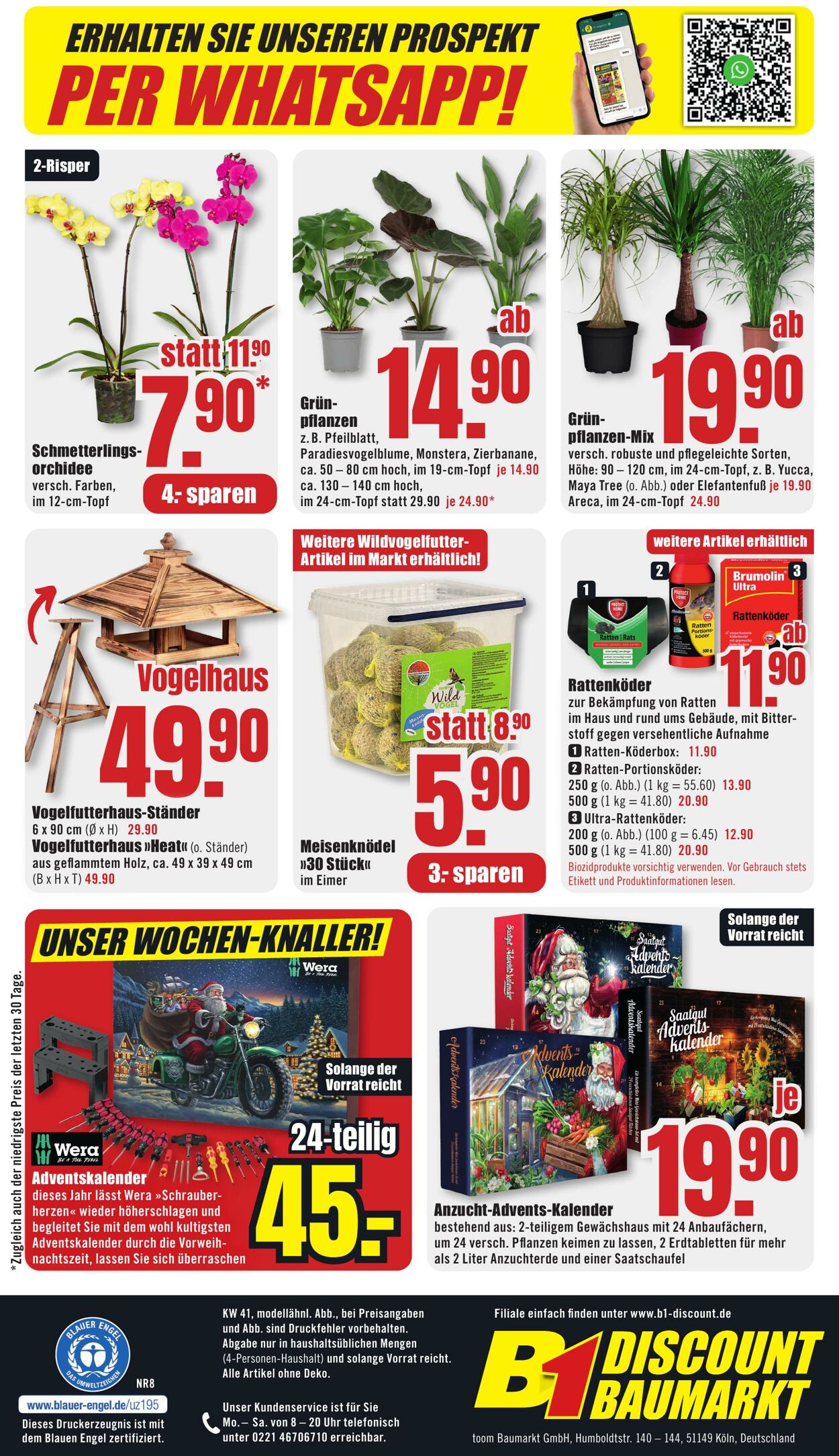 Prospekt B1 Discount Baumarkt 27.09.2025 - 03.10.2025