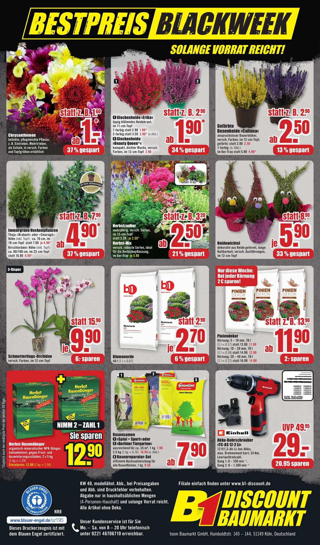 Prospekt B1 Discount Baumarkt 20.09.2025 - 26.09.2025
