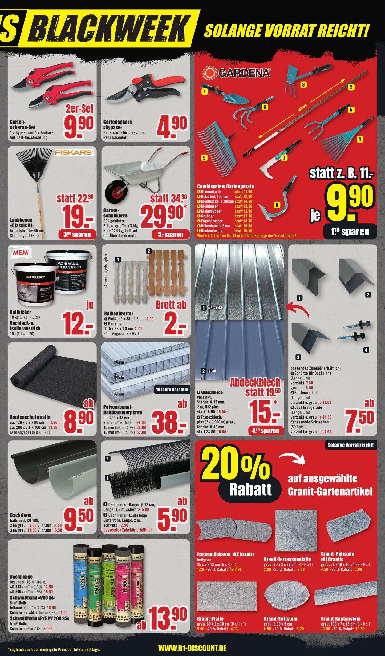 Prospekt B1 Discount Baumarkt 20.09.2025 - 26.09.2025