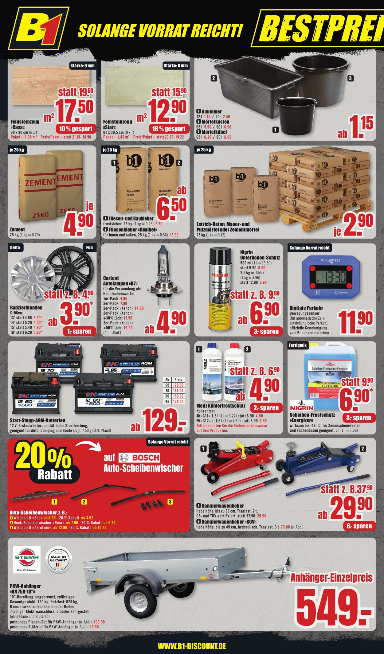 Prospekt B1 Discount Baumarkt 20.09.2025 - 26.09.2025