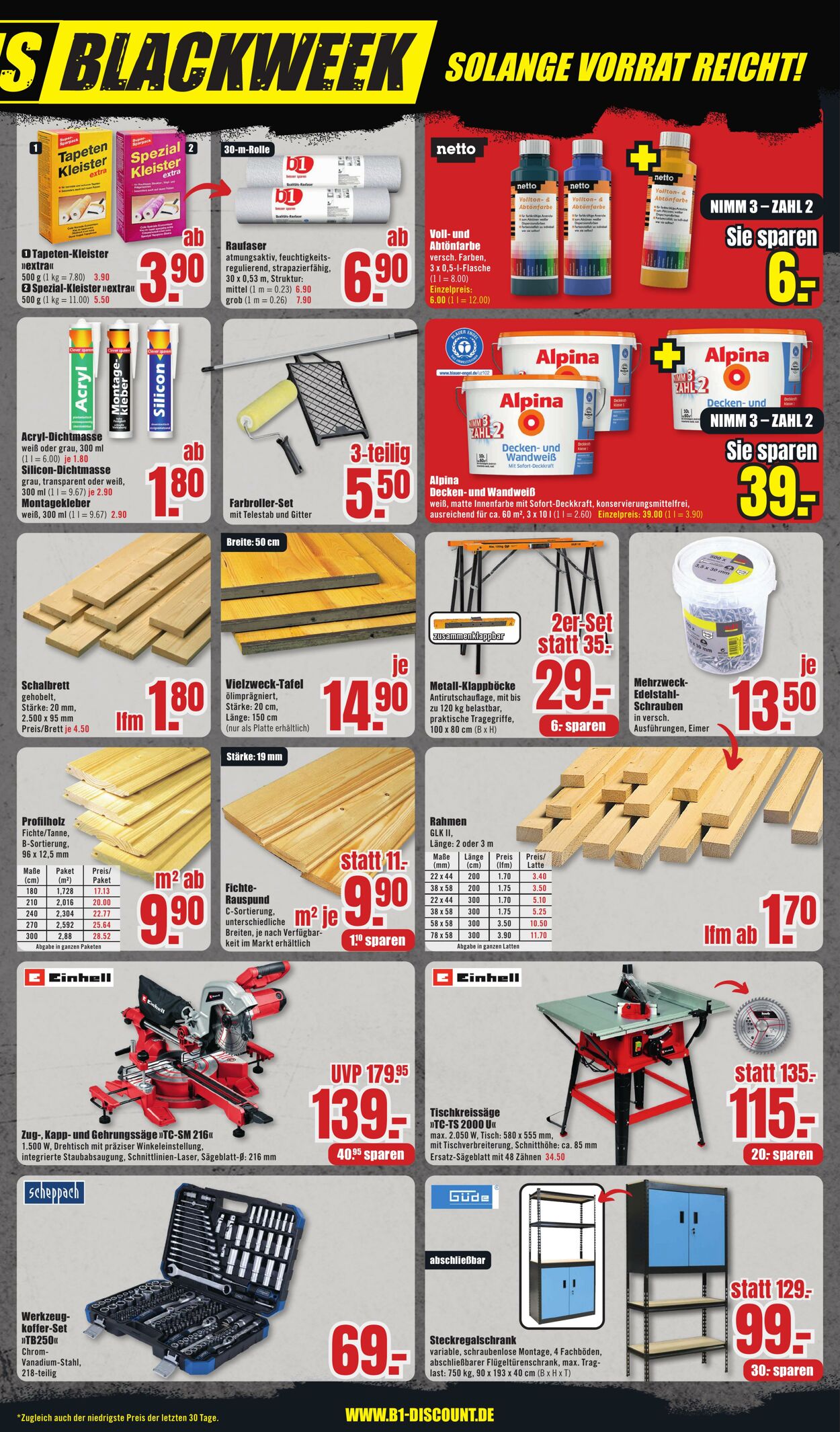 Prospekt B1 Discount Baumarkt 20.09.2025 - 26.09.2025