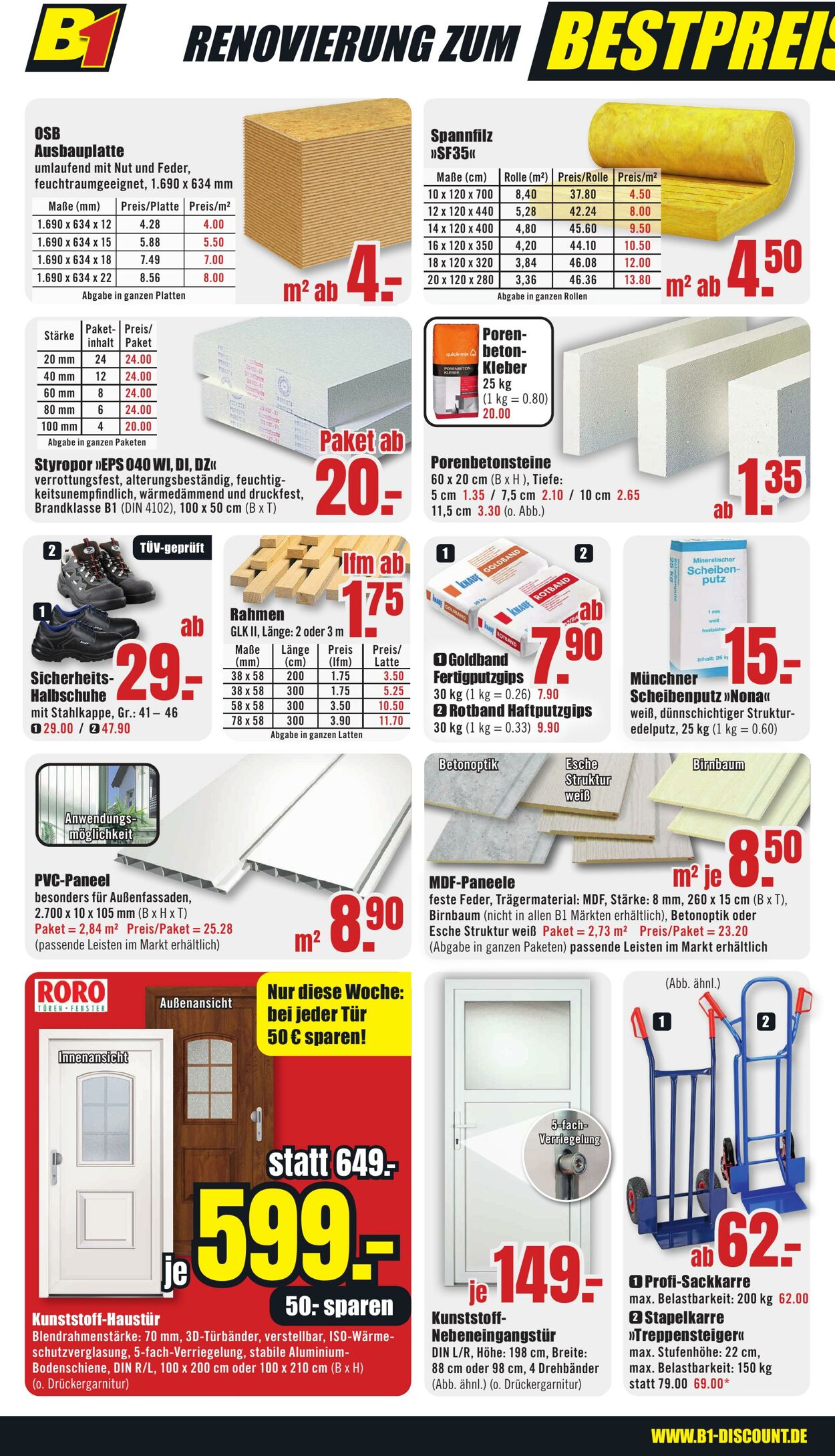 Prospekt B1 Discount Baumarkt 20.09.2025 - 26.09.2025