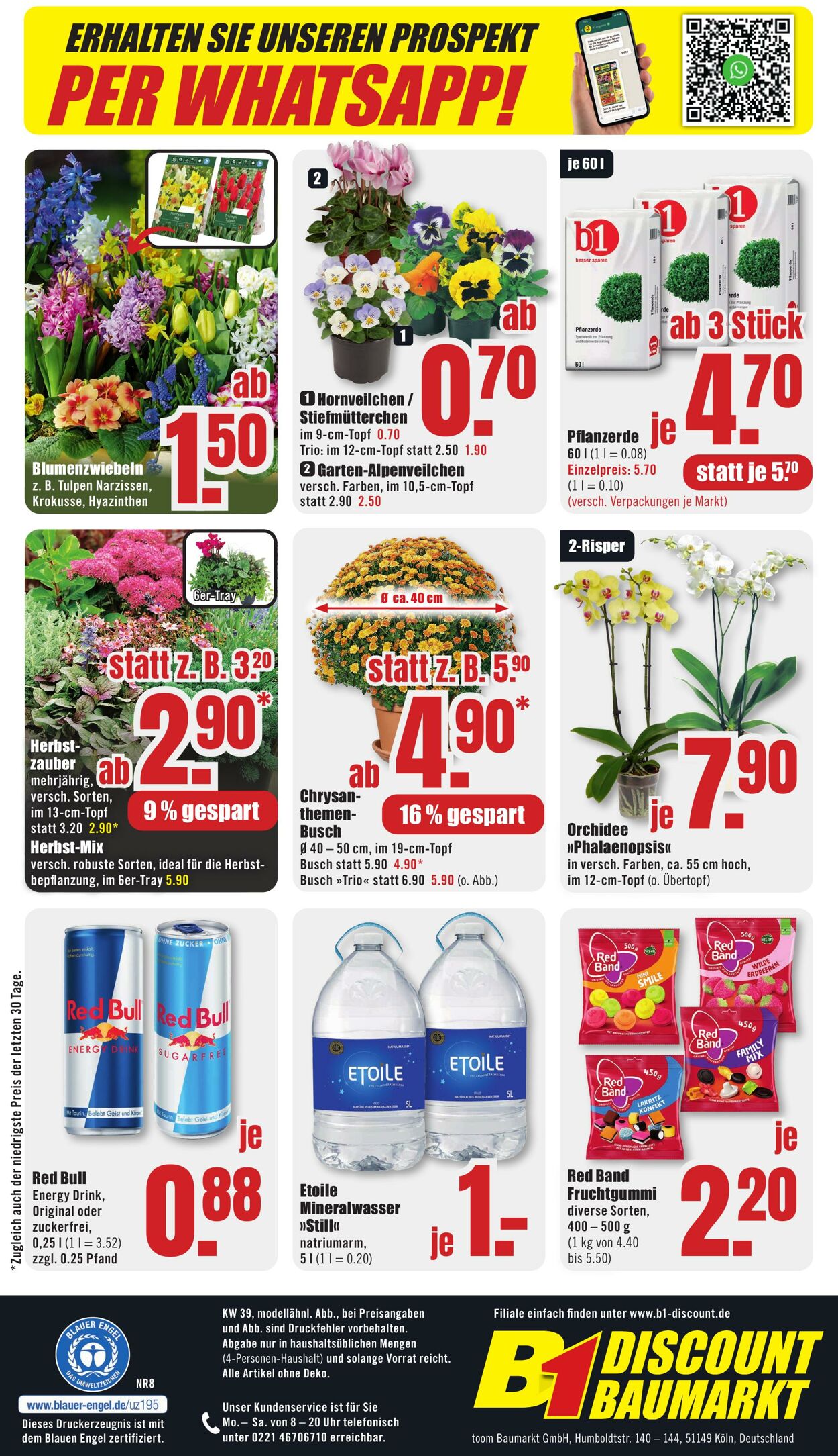 Prospekt B1 Discount Baumarkt 20.09.2025 - 26.09.2025