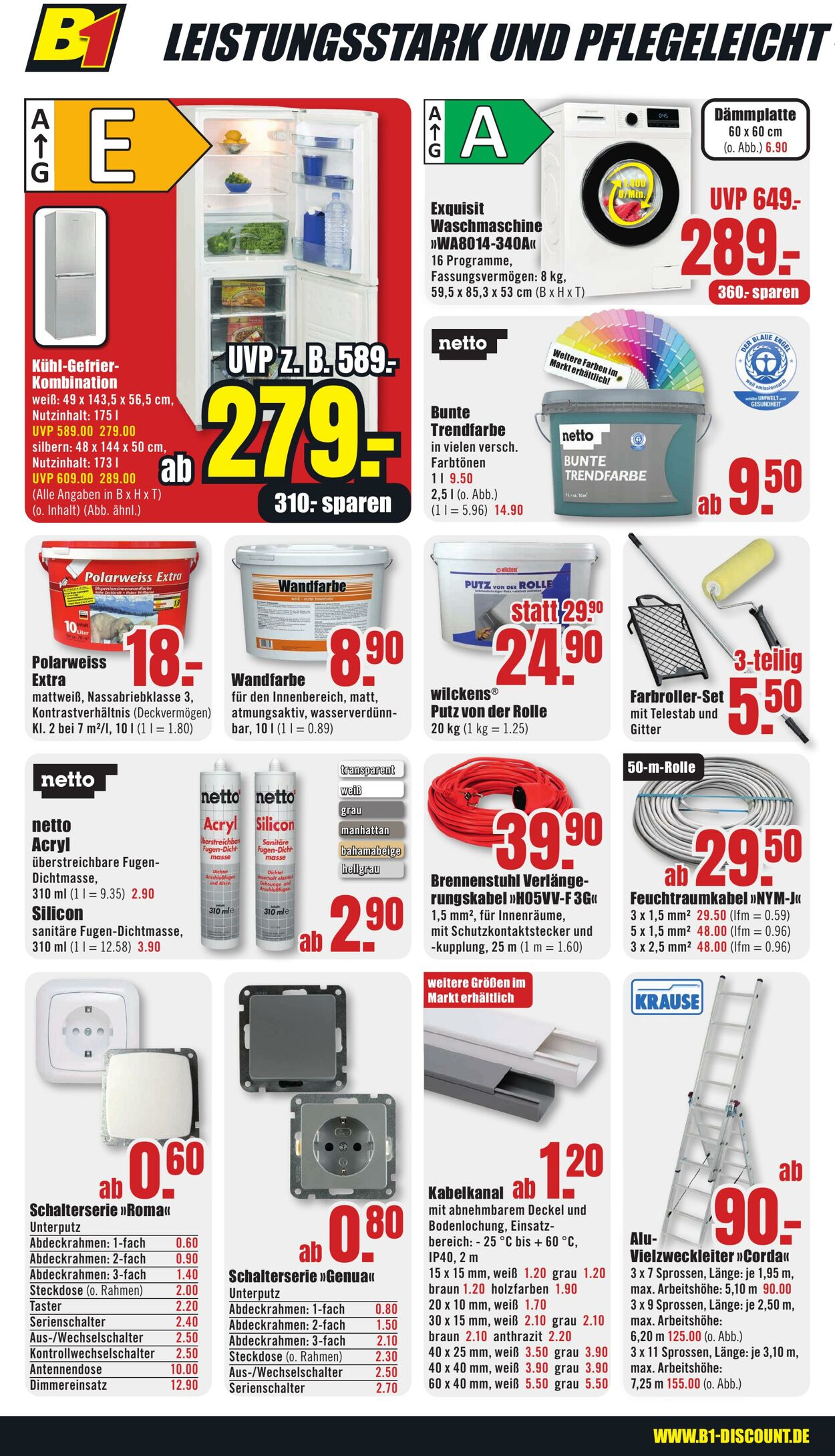 Prospekt B1 Discount Baumarkt 20.09.2025 - 26.09.2025