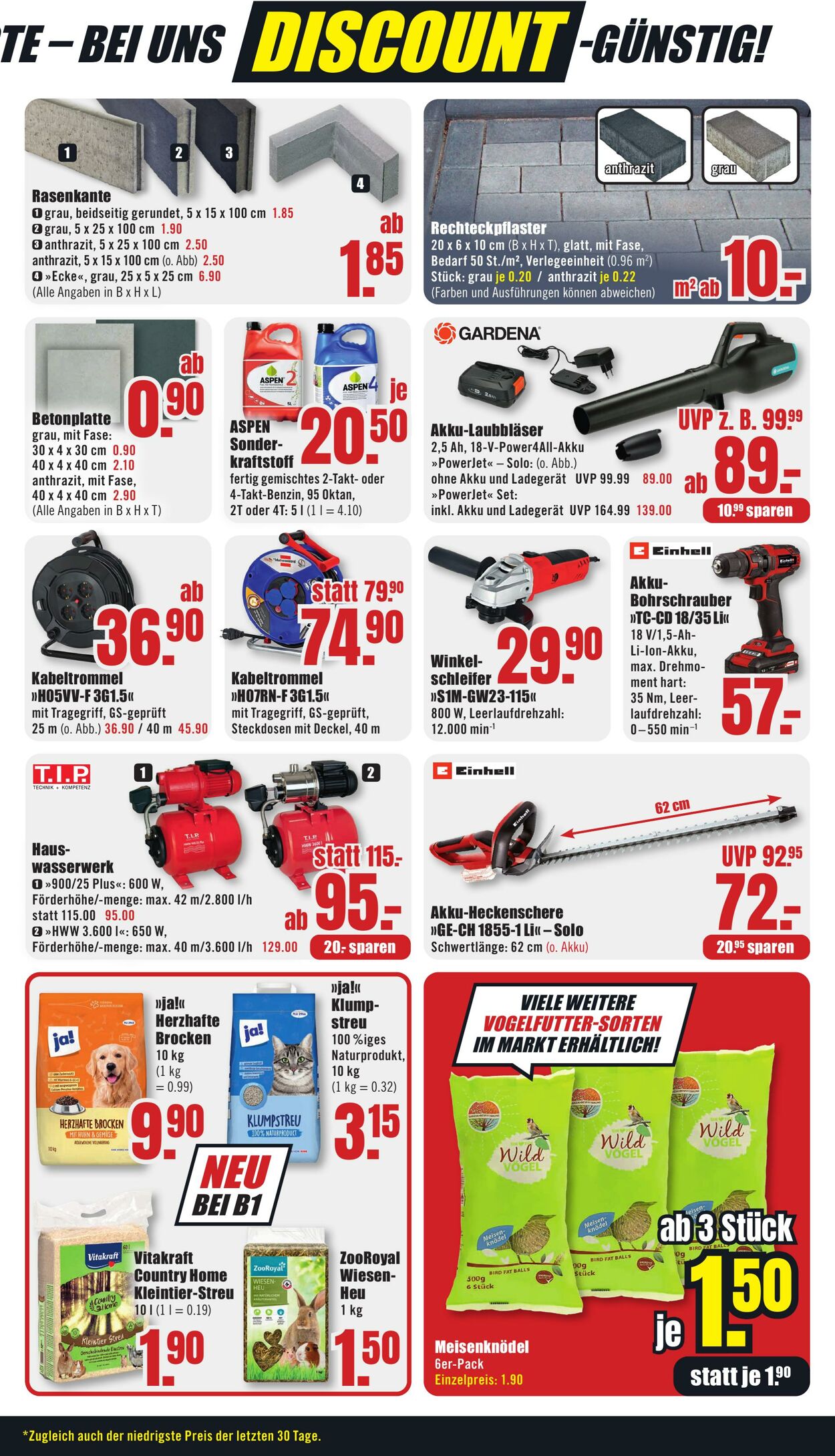 Prospekt B1 Discount Baumarkt 20.09.2025 - 26.09.2025