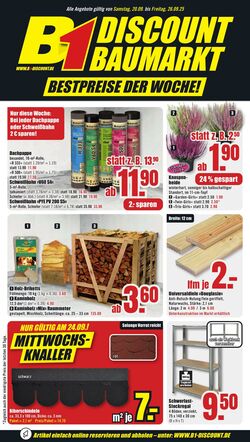 Prospekt B1 Discount Baumarkt 20.09.2025 - 26.09.2025