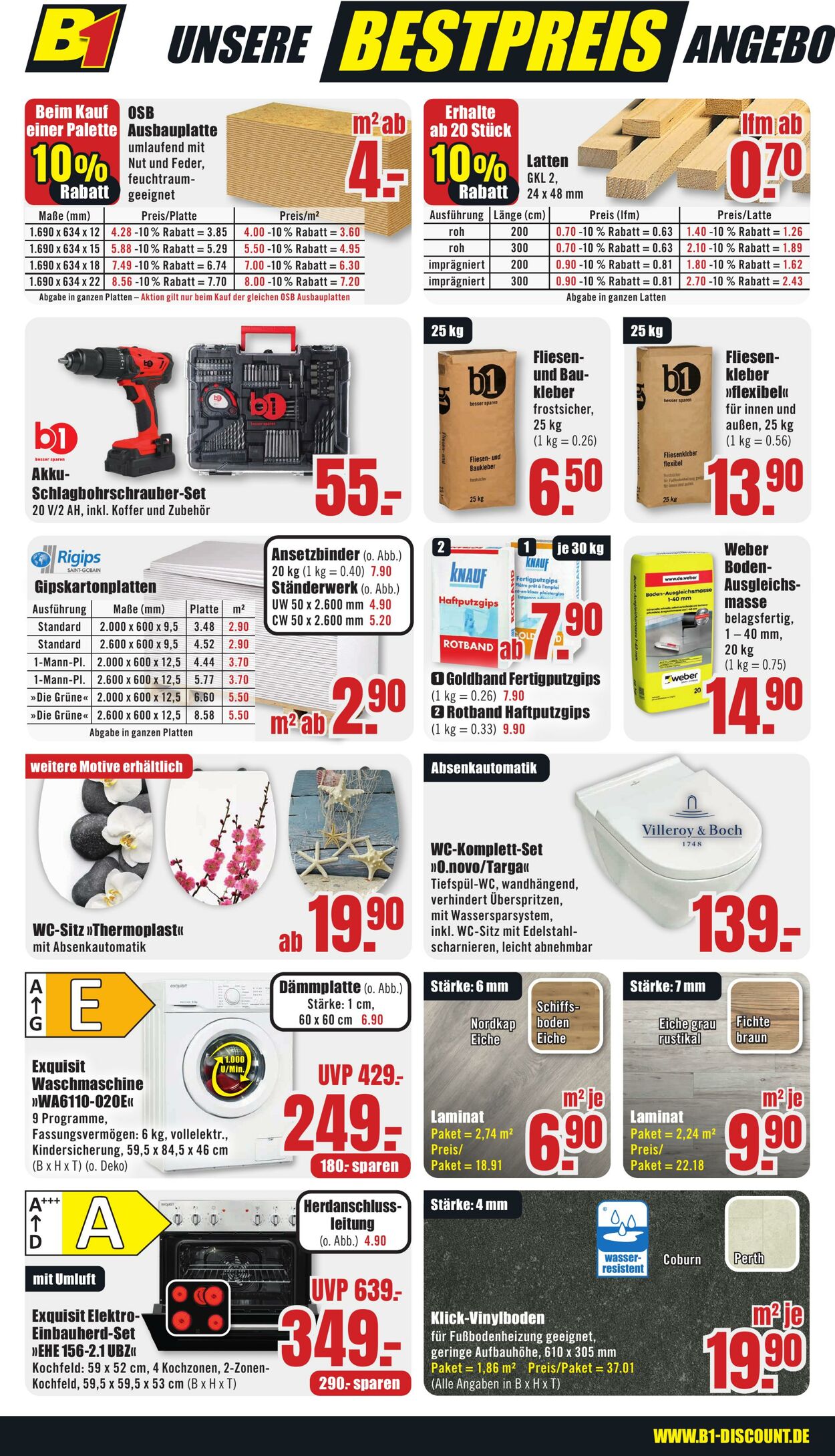 Prospekt B1 Discount Baumarkt 28.12.2024 - 03.01.2025