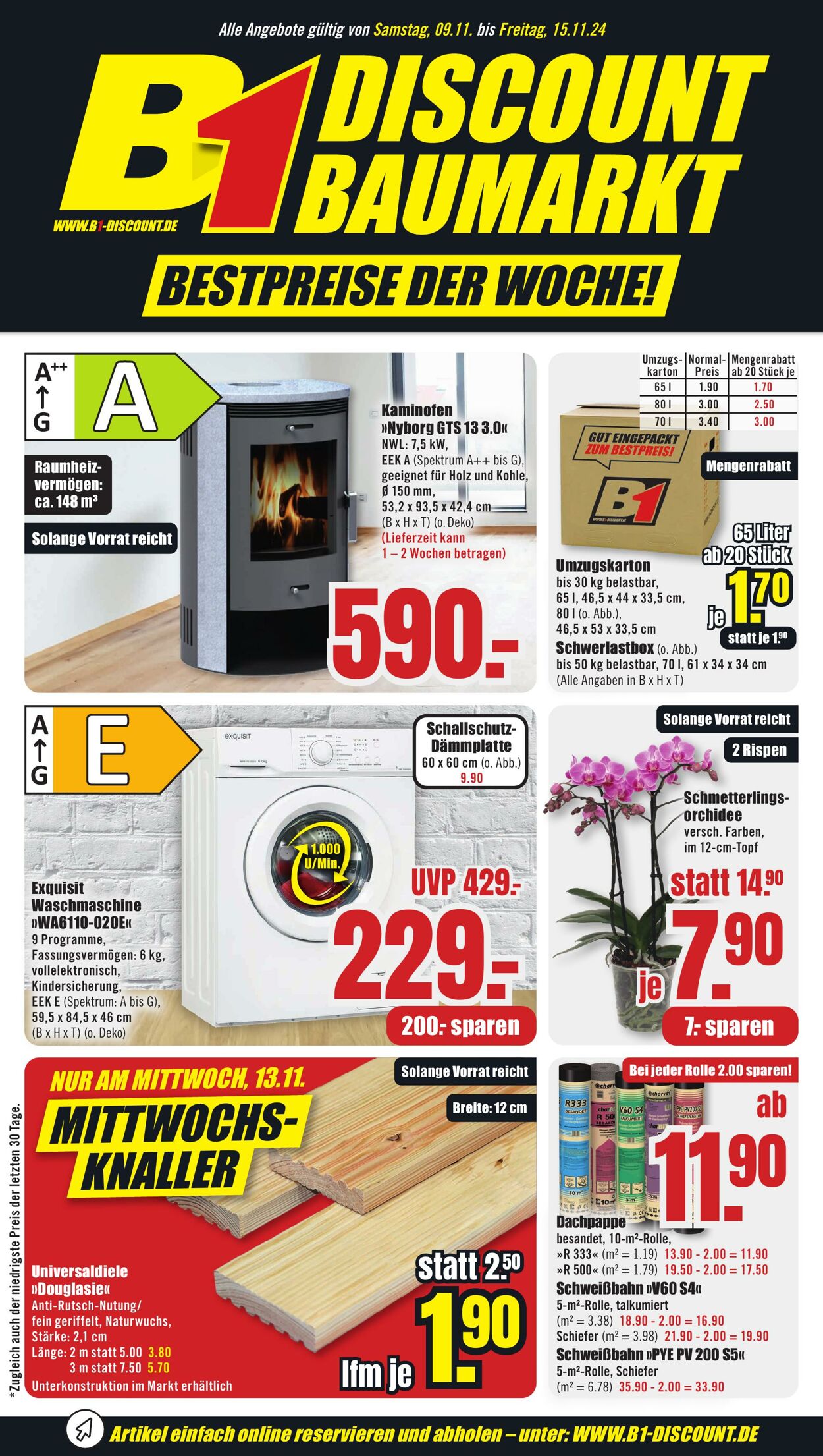 Prospekt B1 Discount Baumarkt 02.11.2024 - 08.11.2024