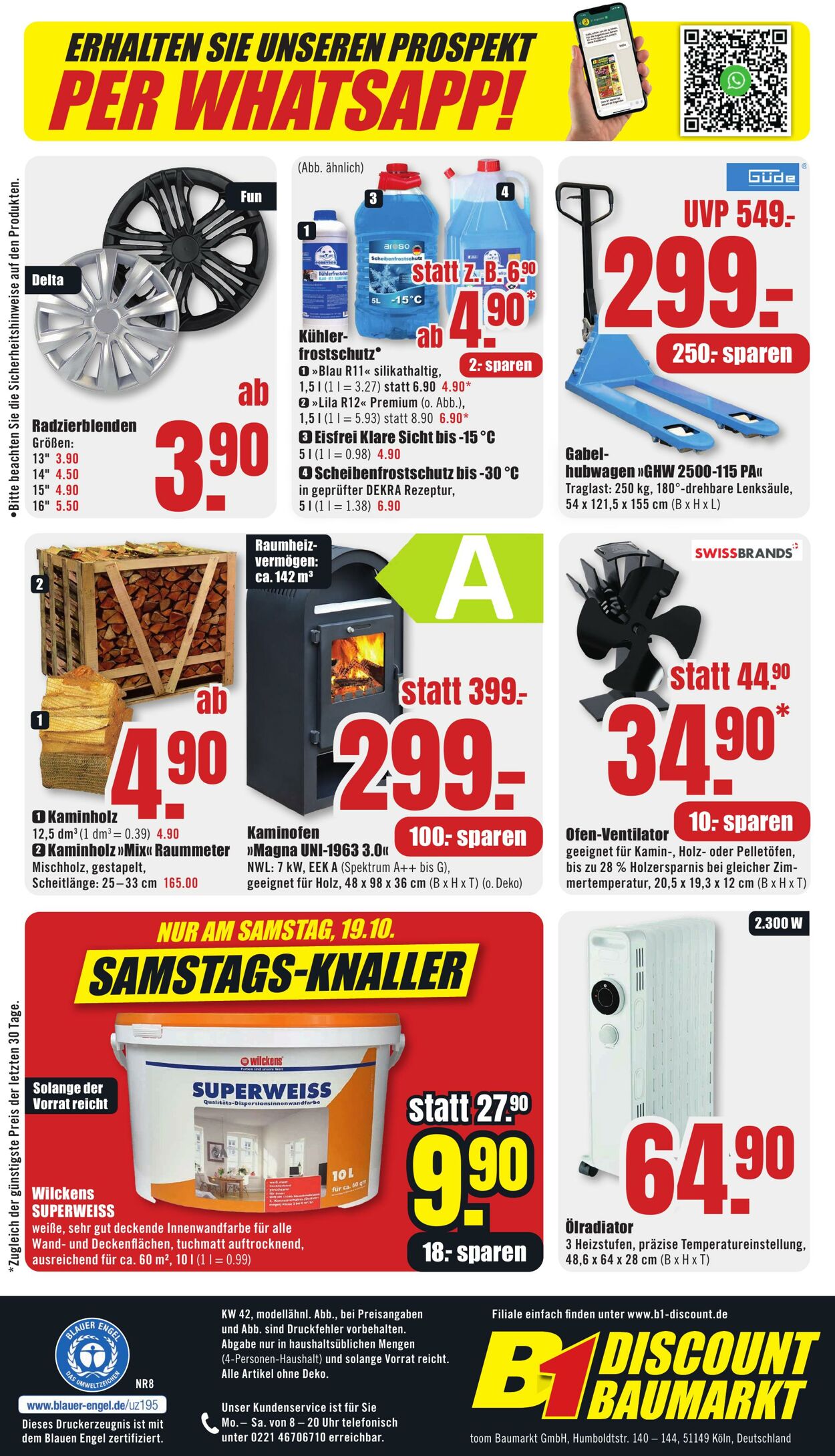 Prospekt B1 Discount Baumarkt 05.10.2024 - 11.10.2024