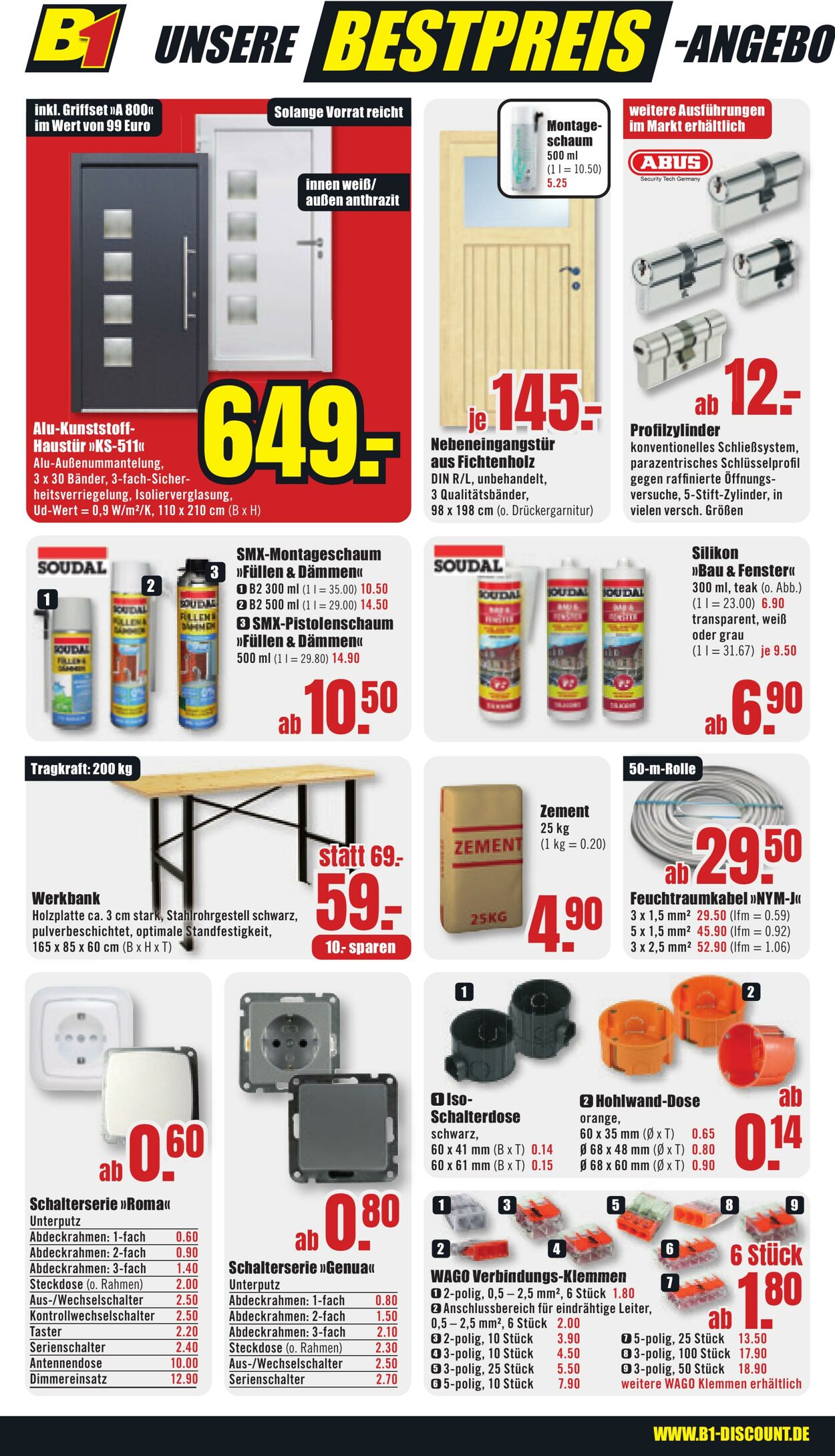 Prospekt B1 Discount Baumarkt 26.10.2024 - 01.11.2024