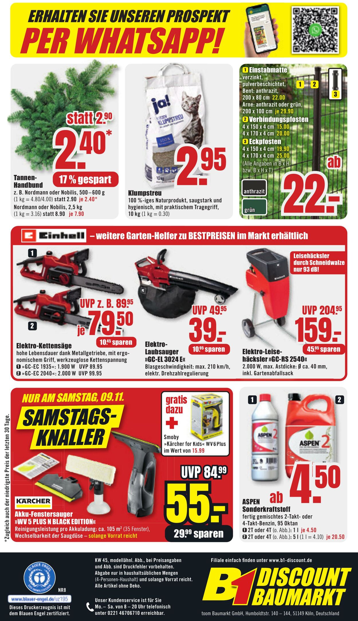 Prospekt B1 Discount Baumarkt 26.10.2024 - 01.11.2024